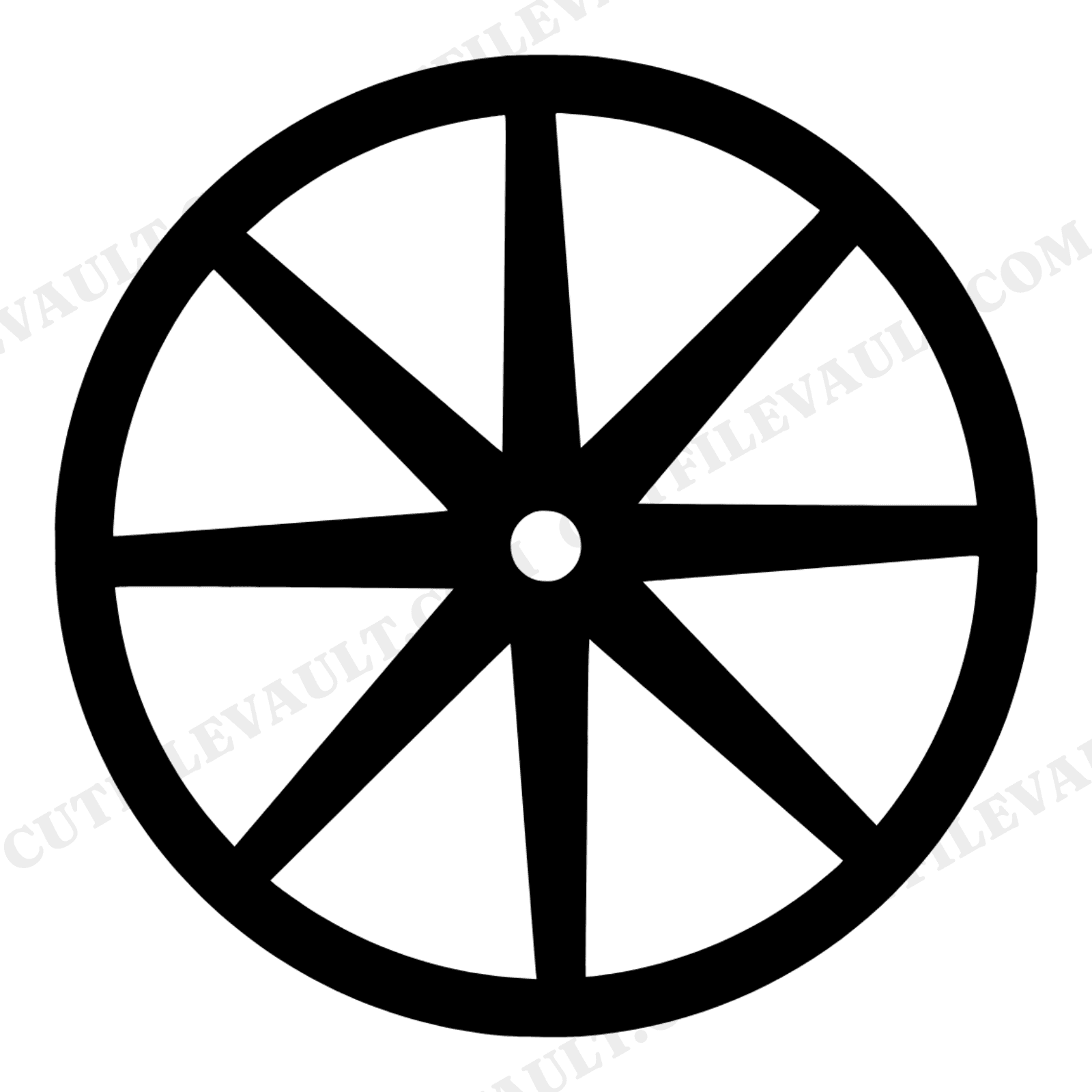 Art Deco Bicycle Wheel SVG PNG, Starburst Silhouette Cut File, Bike Month Clipart, Cycling Design, view 1