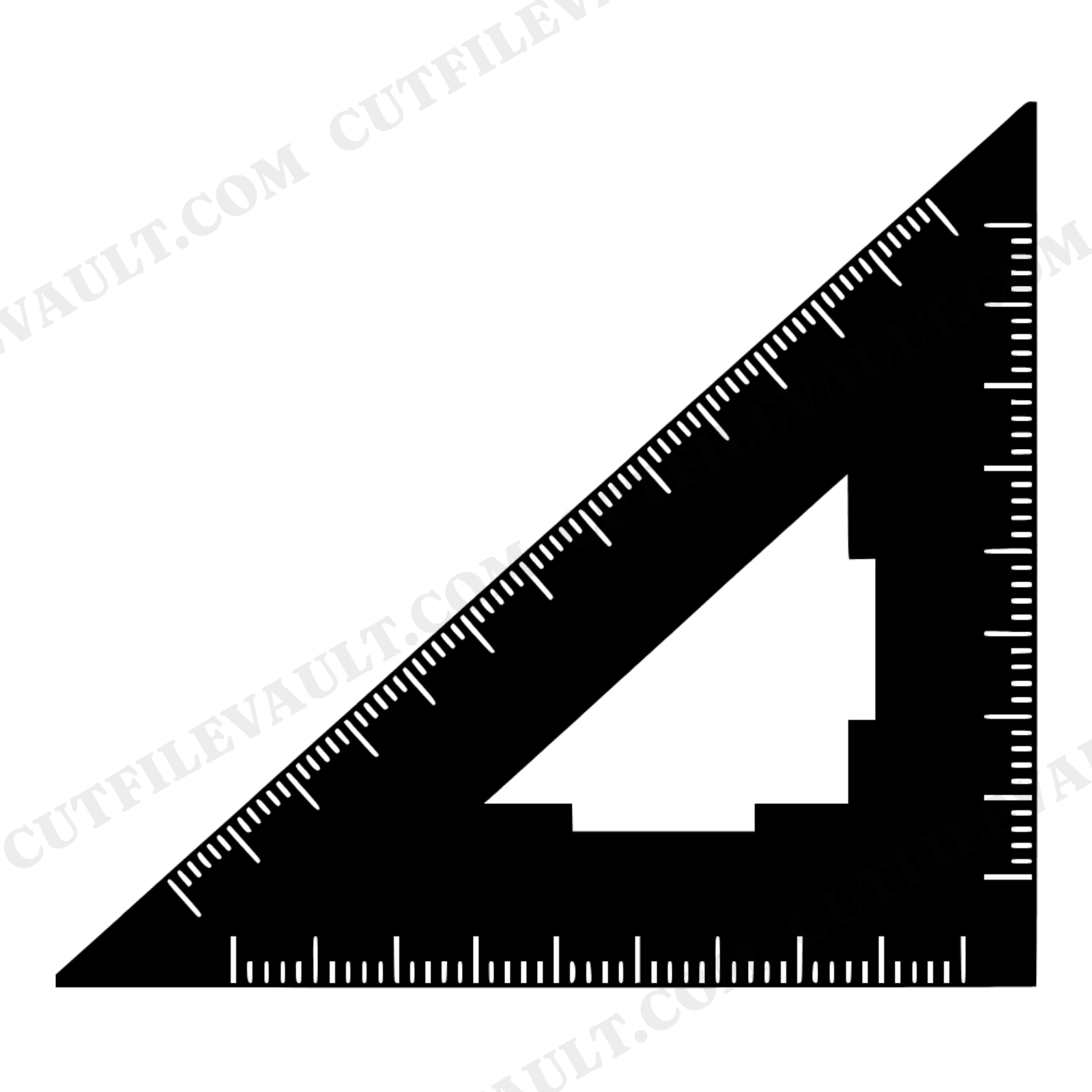 Art Deco Carpenter Square SVG PNG, Geometric Ruler Tool Cut File, Teacher Gift, Workshop Decor, view 1