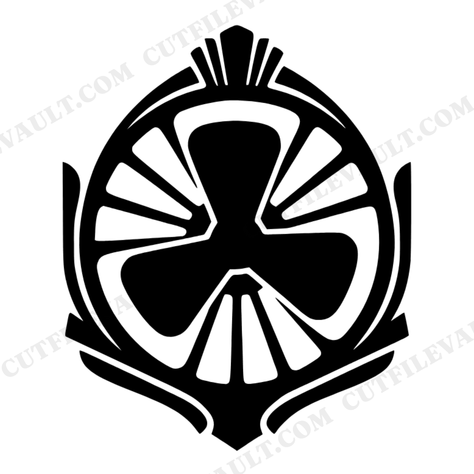 Art Deco Fan SVG PNG, Vintage Electric Fan Silhouette, Mid Summer Retro Clipart Cut File, view 1