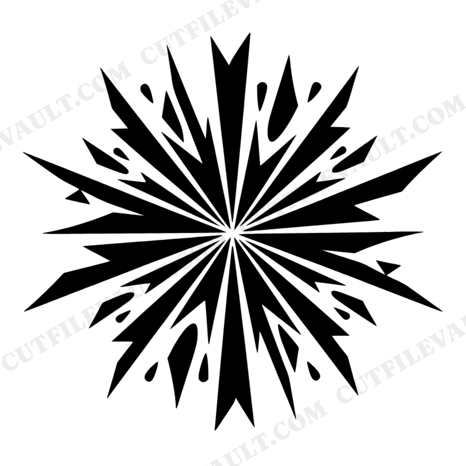 Art Deco Firecracker Starburst SVG PNG, Fourth of July Explosion Cut File, Patriotic Geometric Design, view 1