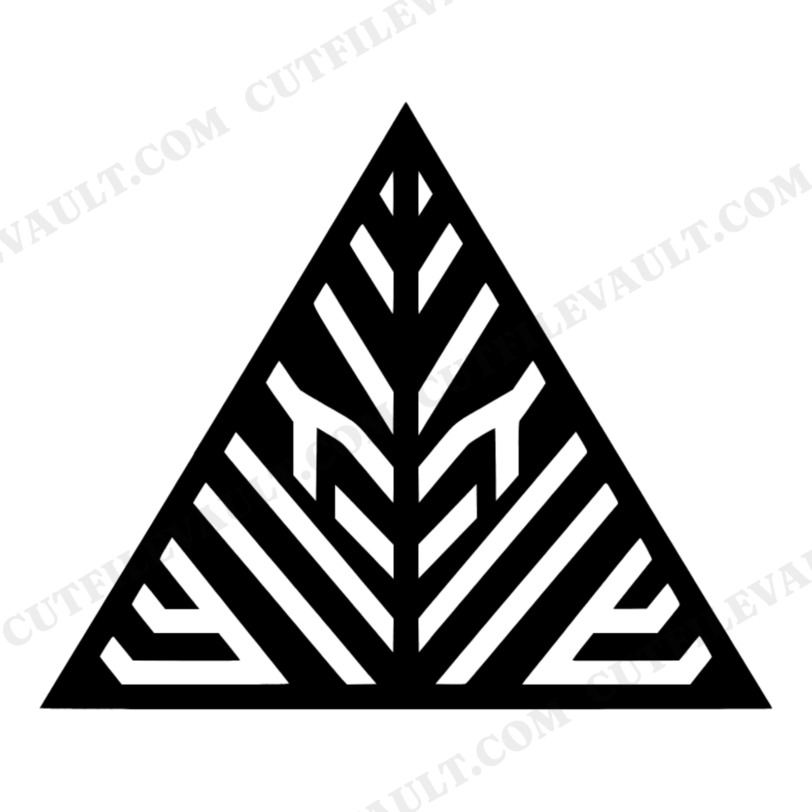 Art Deco Flag Triangle SVG PNG, Patriotic Chevron Layers Cut File, Ceremonial Flag Design, view 1