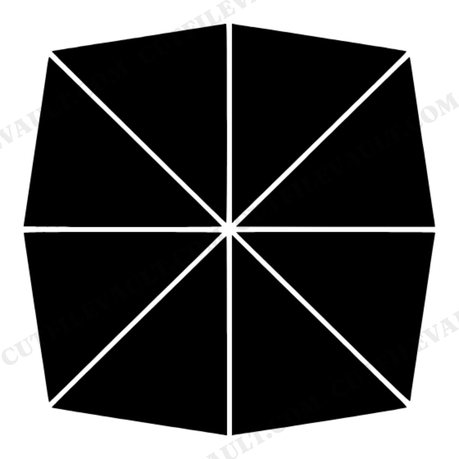 Art Deco Fortune Teller SVG PNG, Origami Cootie Catcher Cut File, Back to School Papercut Design, view 1