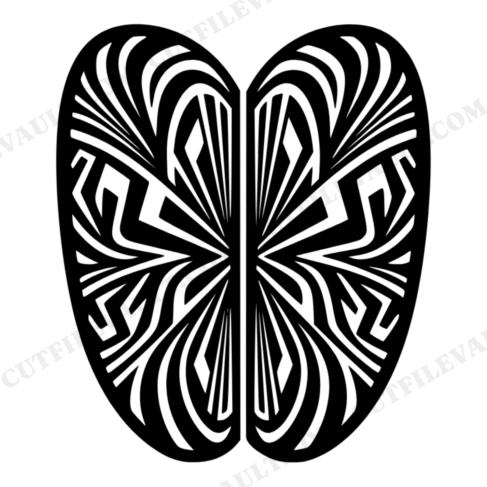 Art Deco Hot Dog Bun Butterfly SVG PNG, National Hot Dog Day Cut File, Retro 70s Wave Design, view 1