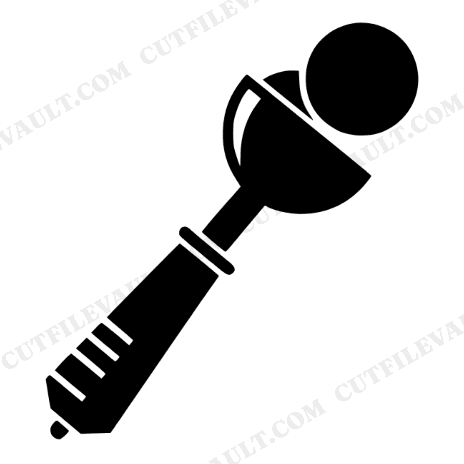Art Deco Ice Cream Scoop SVG PNG, National Ice Cream Day Cut File, Retro Kitchen Utensil Design, view 1