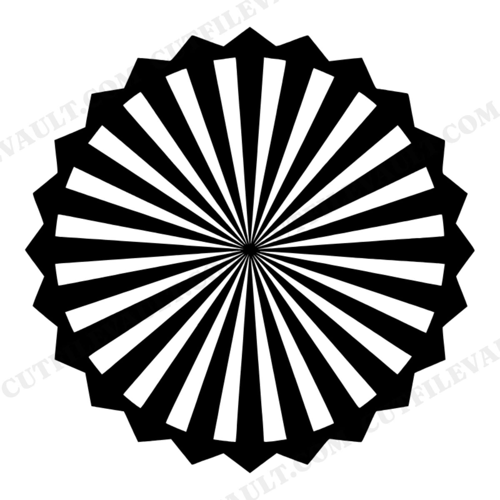 Art Deco Ice Cream Scoop SVG PNG, Sunburst Ice Cream Cut File, Vintage Ice Cream Clipart, view 1