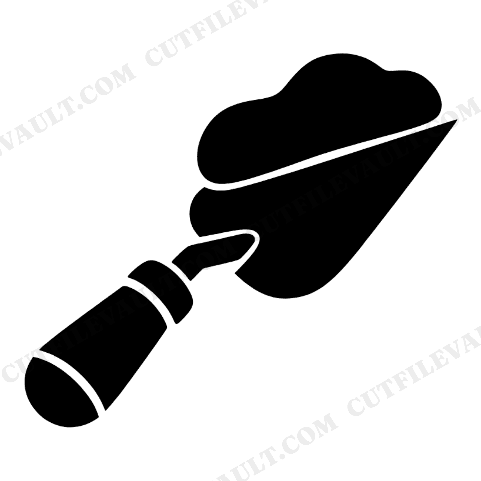 Art Deco Mason Trowel SVG PNG Labor Day Silhouette Cut File Craft Design Trade Worker, view 1