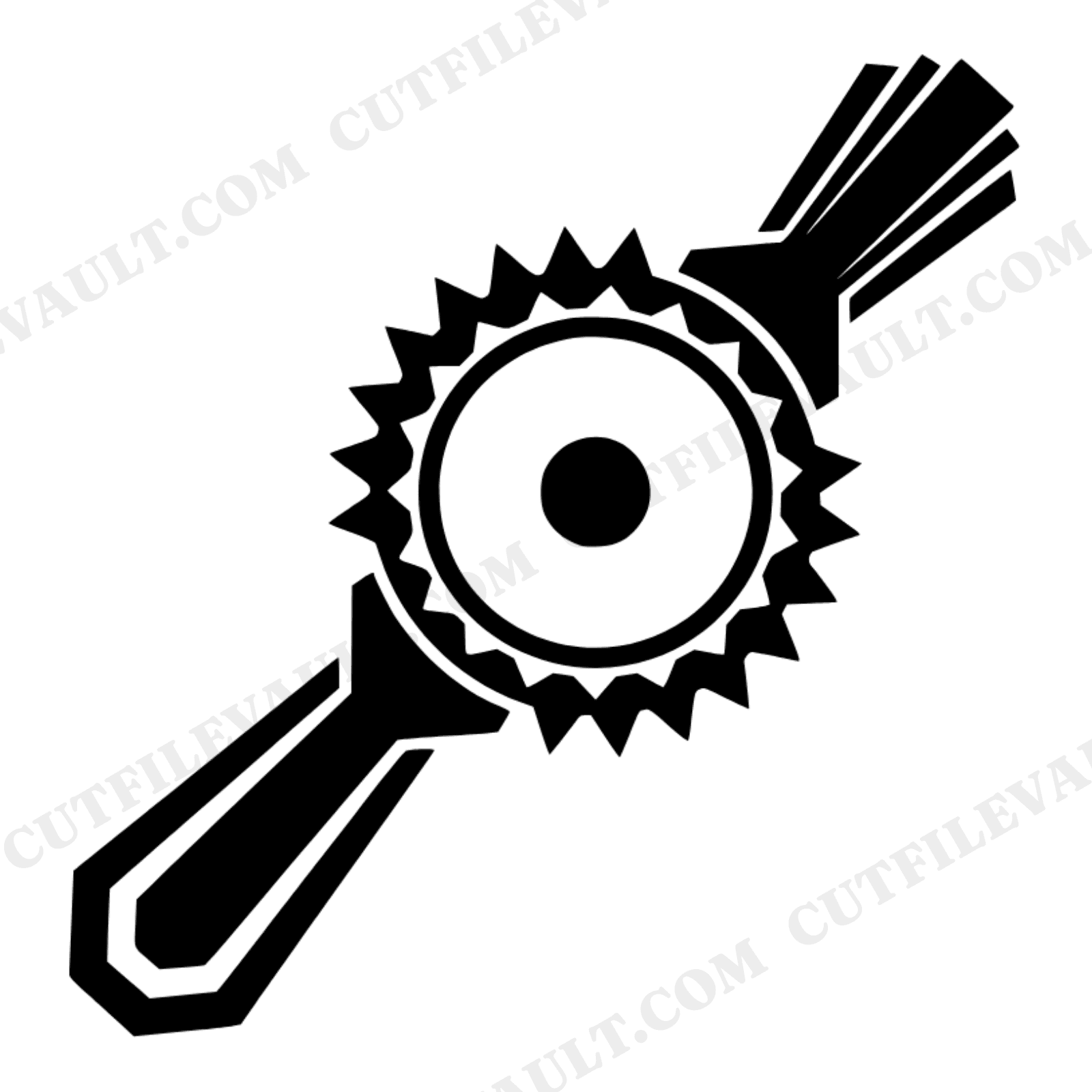 Art Deco Rolling Docker SVG PNG, Donut Day Baker Tool Silhouette, Geometric Baking Cut File, view 1