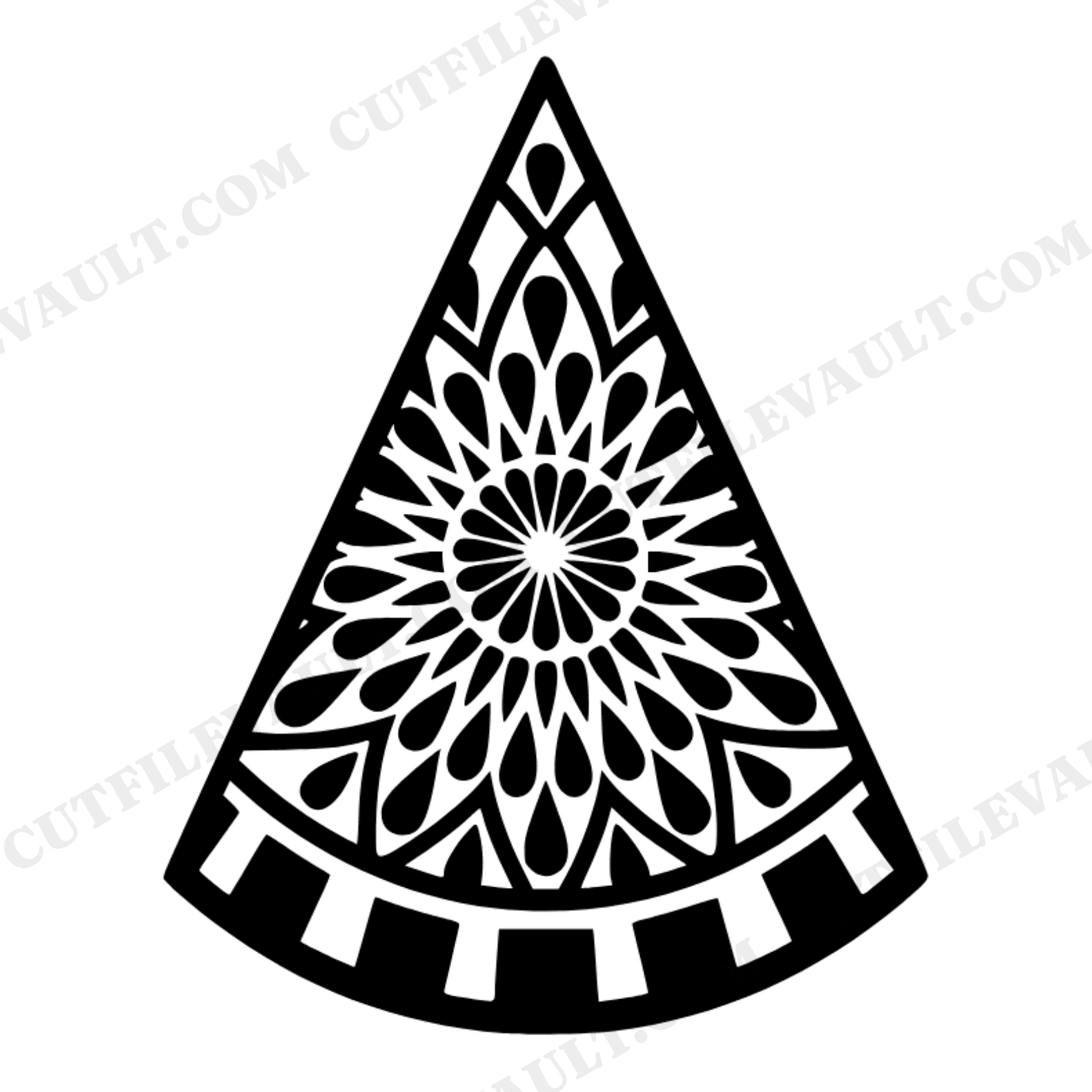 Art Deco Watermelon Mandala SVG PNG, Summer Farmhouse Decor Cut File, Geometric Fruit Design, view 1