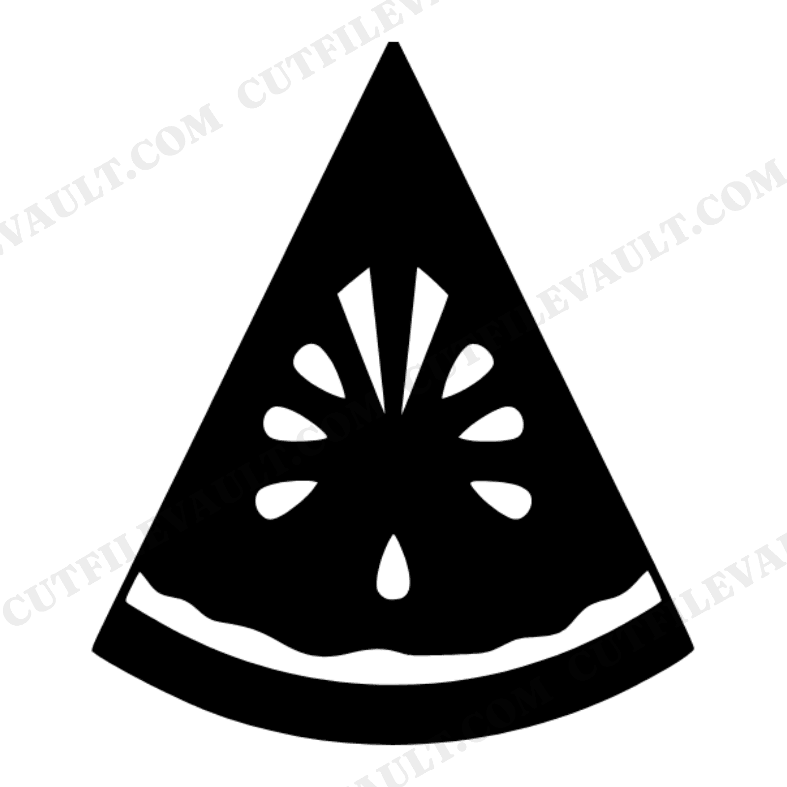 Art Deco Watermelon SVG PNG, Mid Century Watermelon Day Cut File, Retro Geometric Fruit Design, view 1