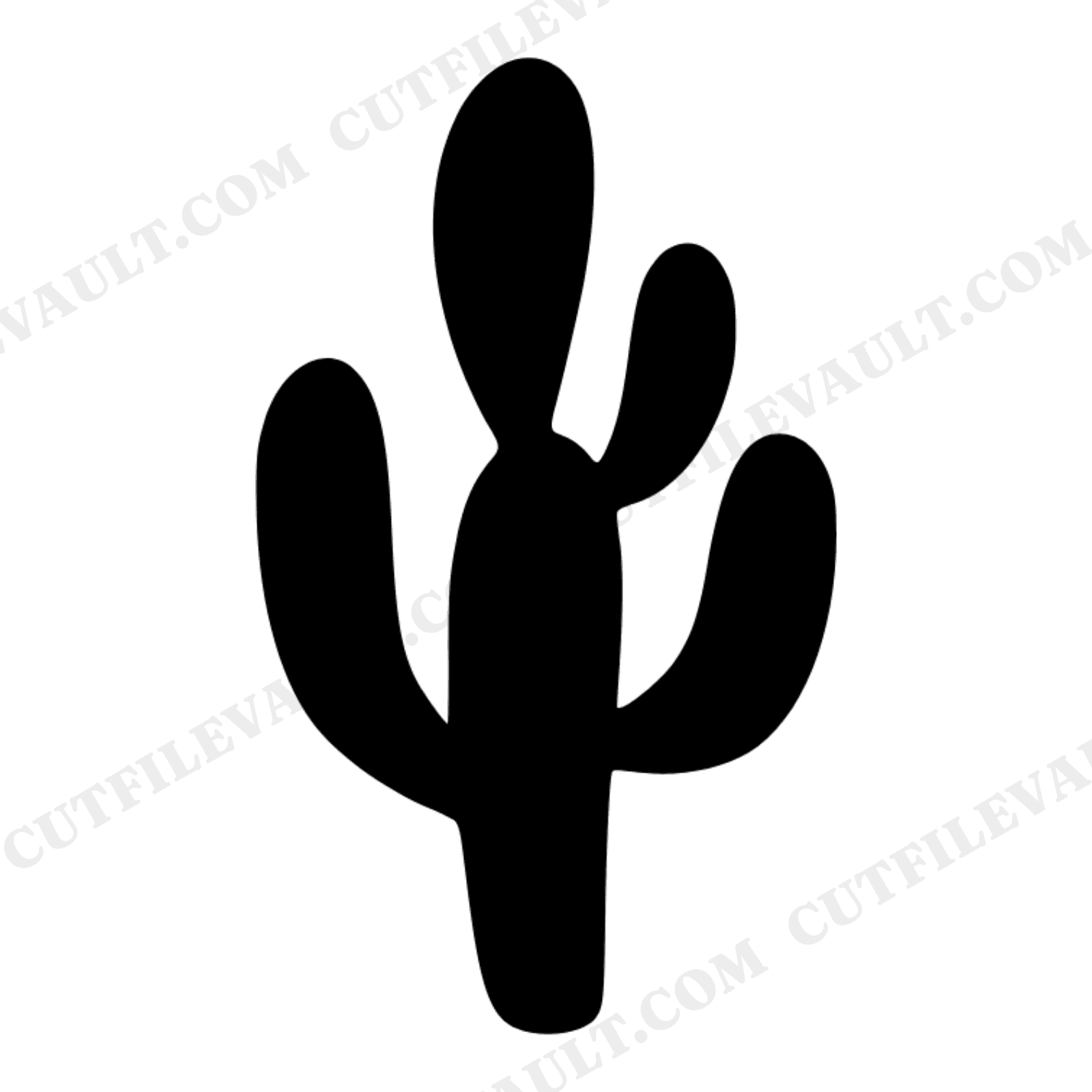 Art Nouveau Prickly Pear Cactus SVG PNG Candelabra Silhouette Cinco de Mayo Cut File Design, view 1