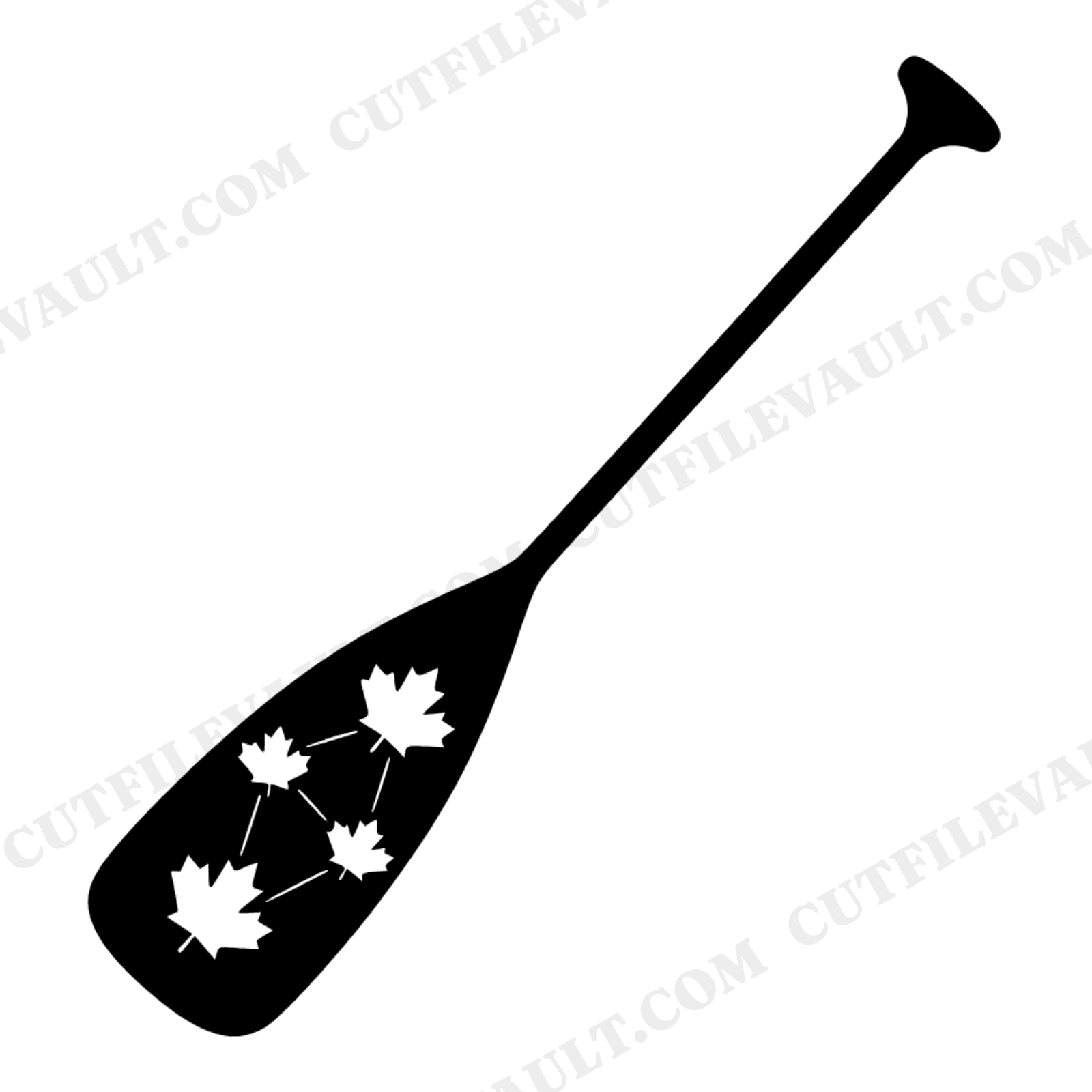Autumn Canoe Paddle SVG PNG, Maple Leaf Constellation Cut File, Fall Outdoor Adventure Design, view 1