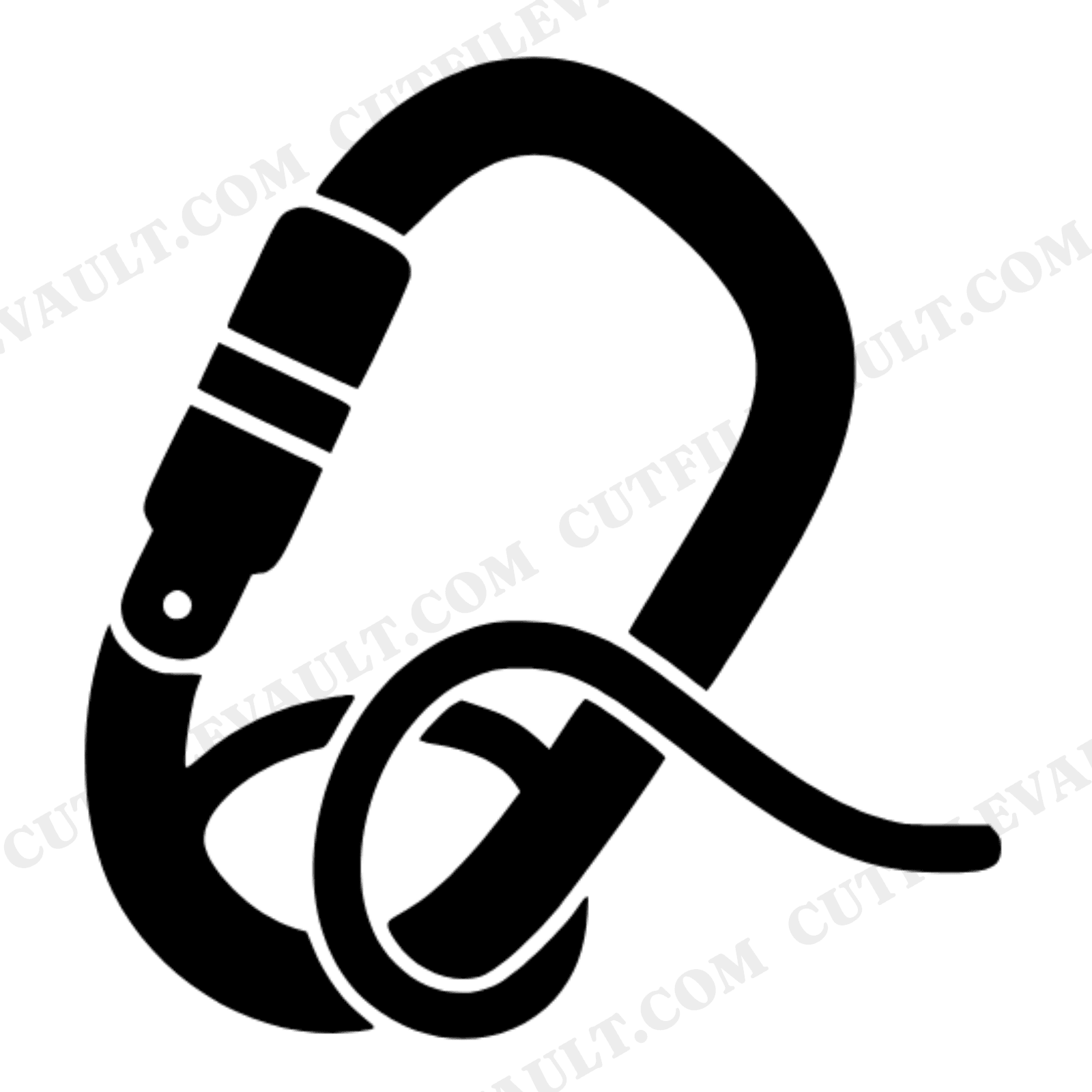 Autumn Carabiner SVG PNG, Fall Climbing Rope Cut File, Mountain Adventure Cricut Design, view 1