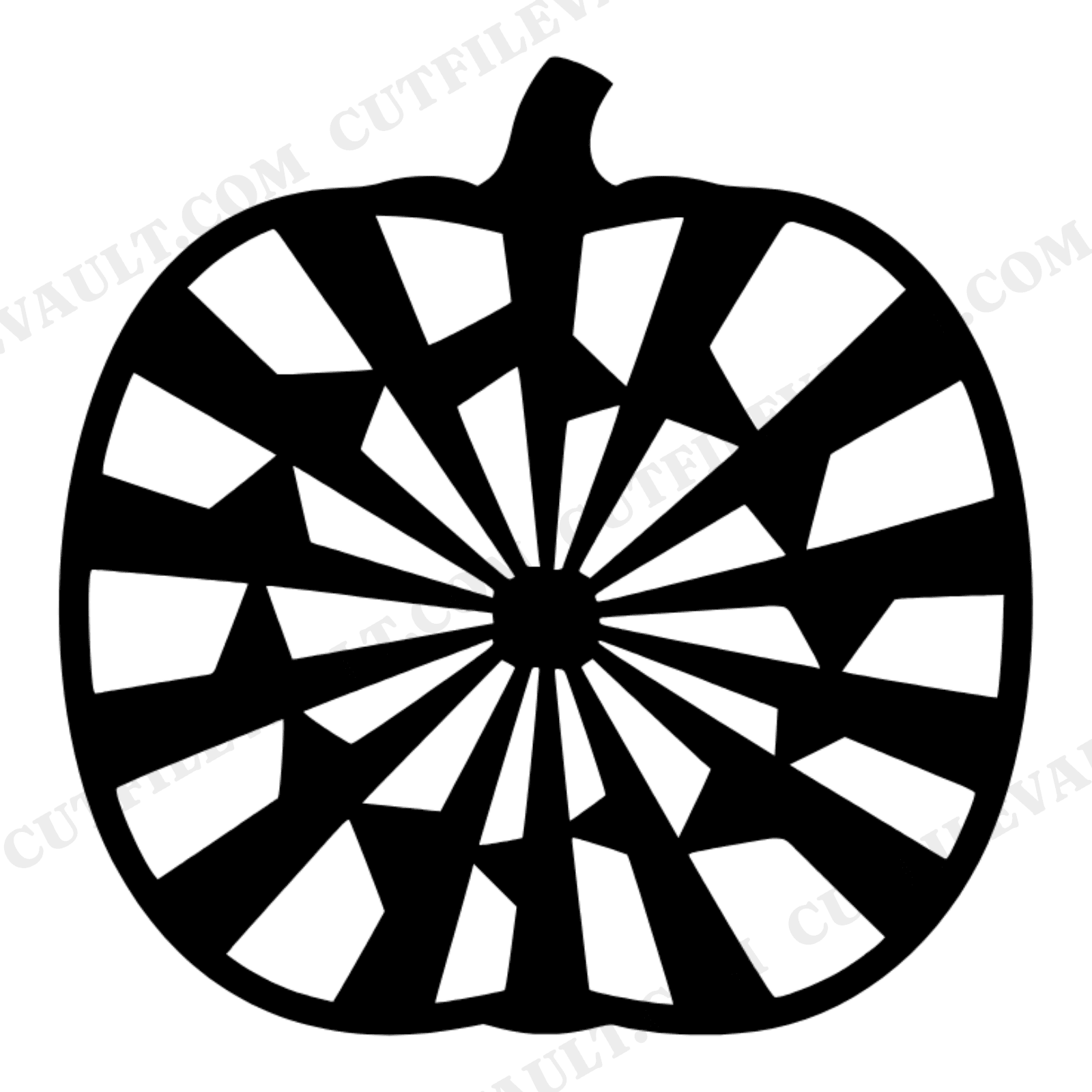Autumn Pumpkin Sunburst Stained Glass SVG PNG, Boho Fall Decor Cut File, Kids Room Seasonal Banner, view 1