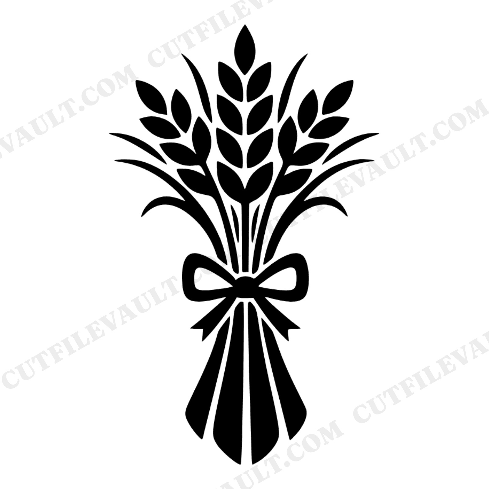 Autumn Wheat Sheaf SVG PNG Farmhouse Harvest Bundle Silhouette Cut File for Cricut Fall Decor, view 1