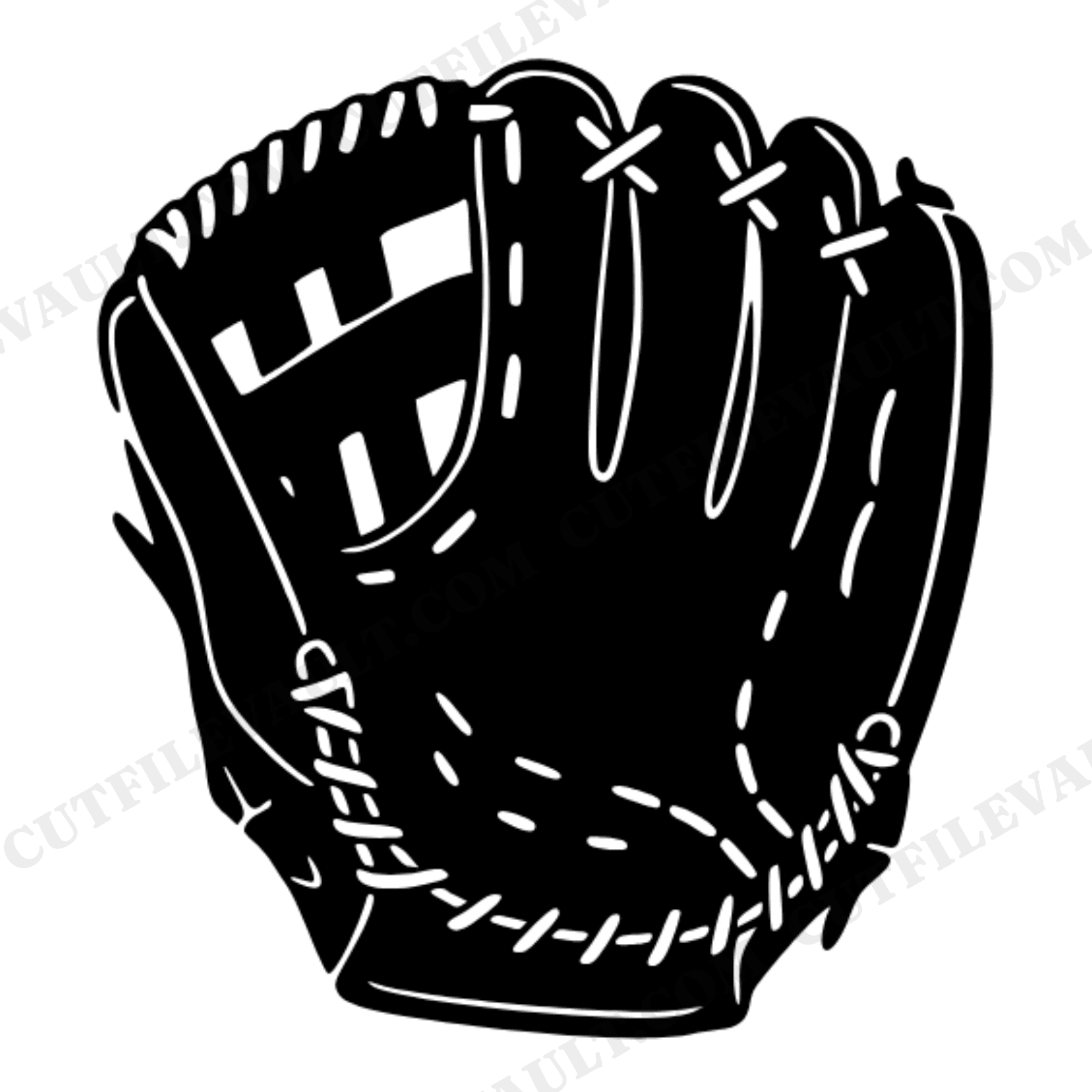 Baseball Glove SVG PNG, Vintage Mitt Cut File, Father's Day Baseball SVG, Retro Sports Design, view 1