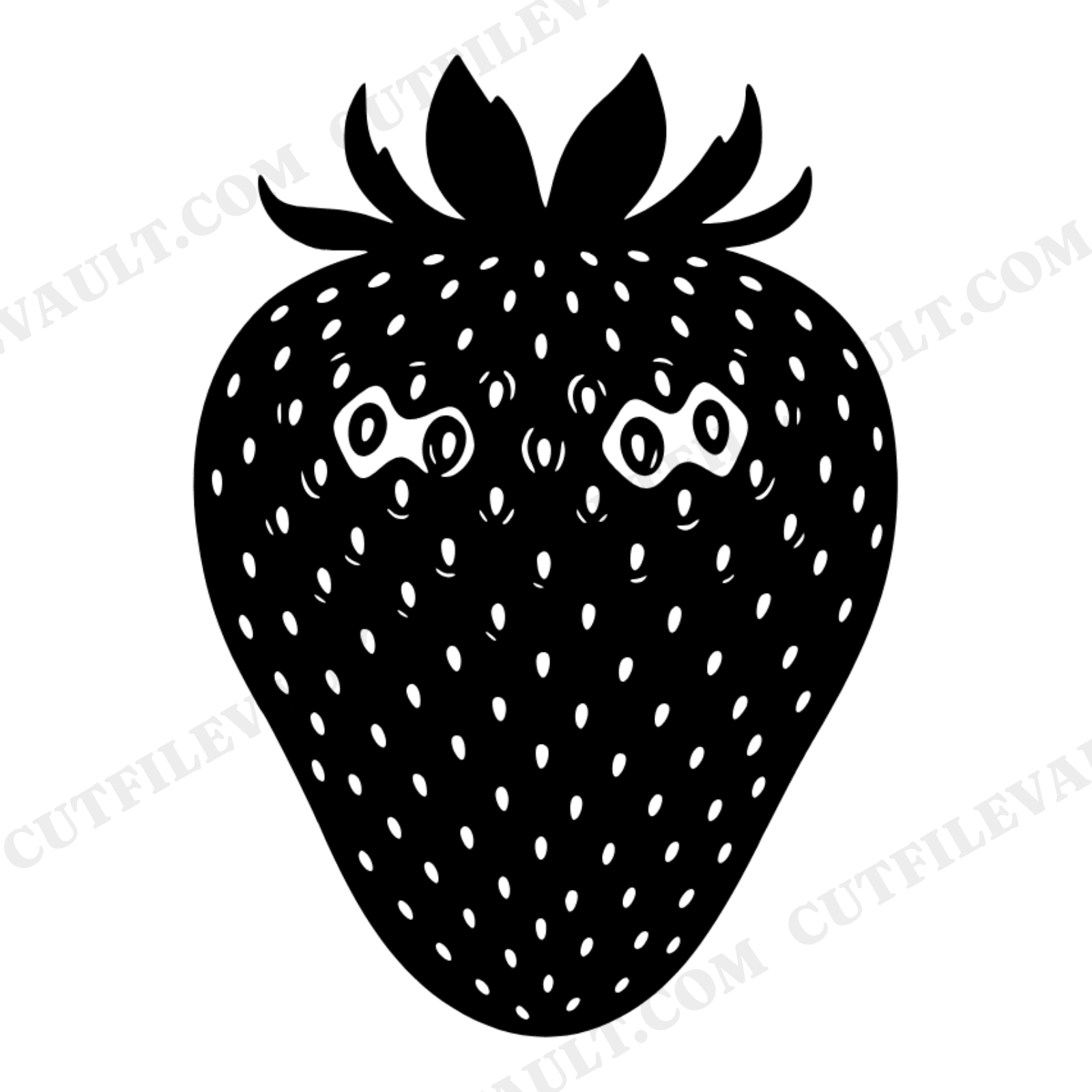 Botanical Strawberry Herbarium SVG PNG, Vintage Silhouette Cut File for Strawberry Sundae Day, view 1