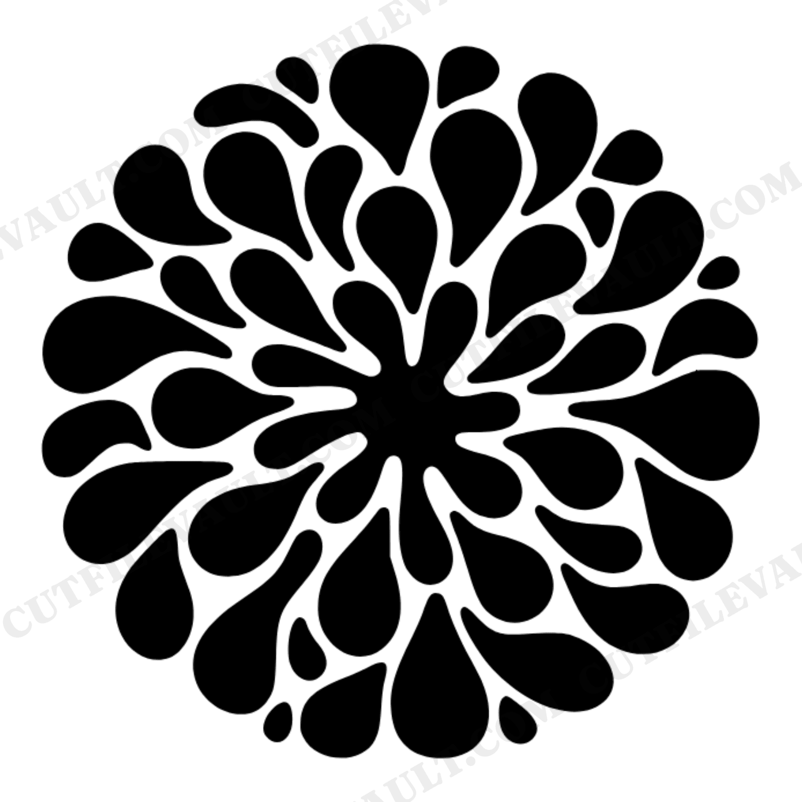 Bridal Bouquet Wax Seal SVG PNG, Overhead Floral Wedding Cut File, October Bride Save the Date, view 1