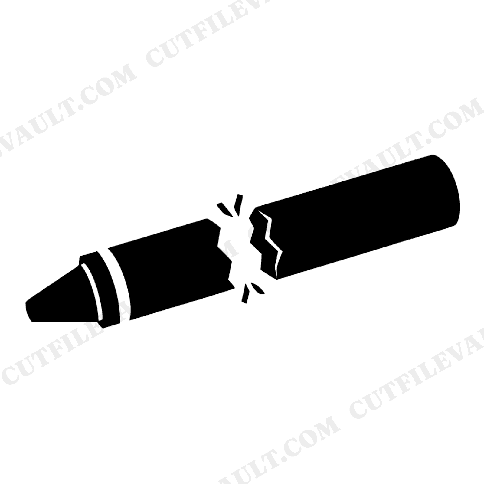Broken Crayon SVG PNG Back to School Cut File Retro 70s Wave Design Silhouette for Cricut, view 1