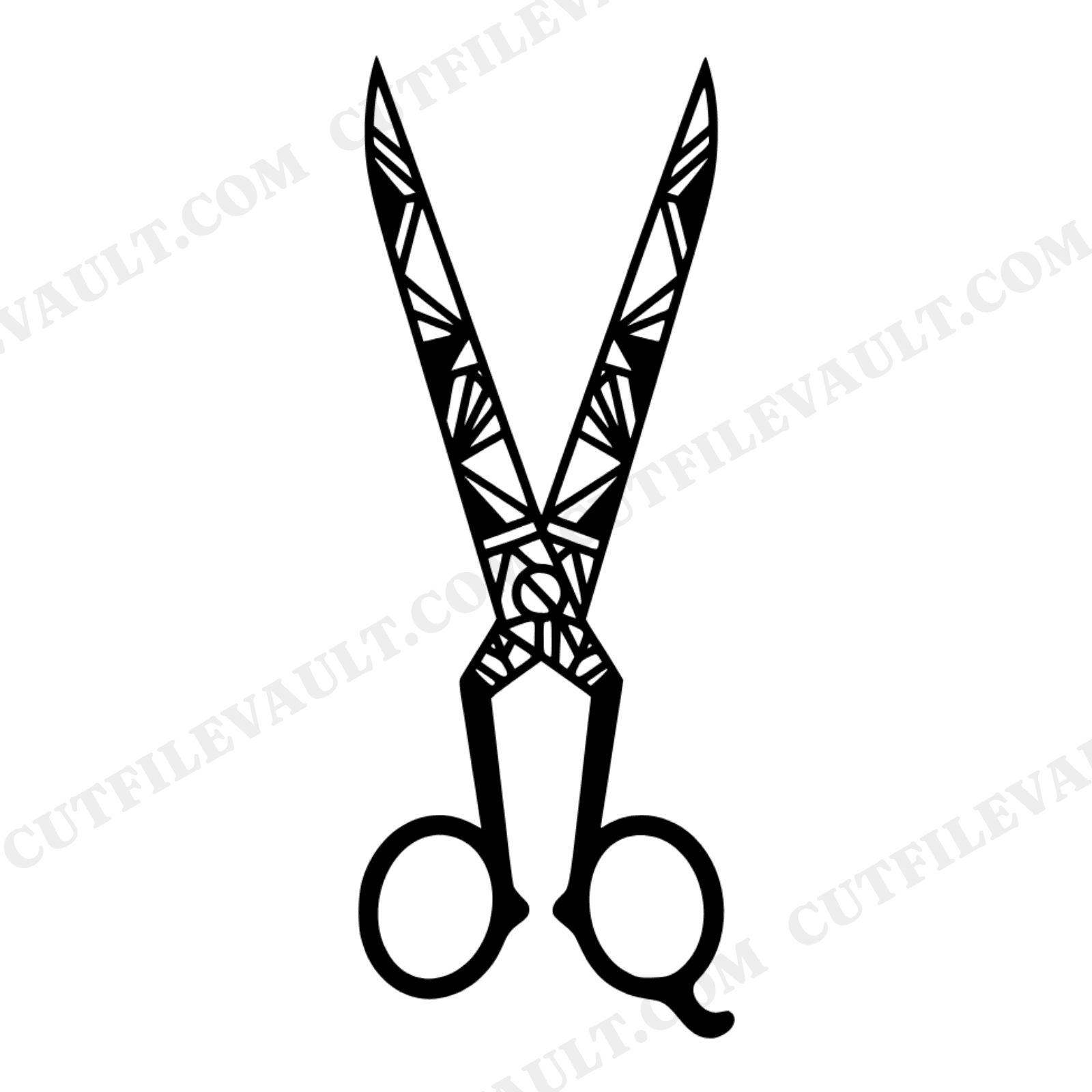 Butterfly Scissors SVG PNG Art Deco Stained Glass Back to School Cut File for Cricut Silhouette, view 1