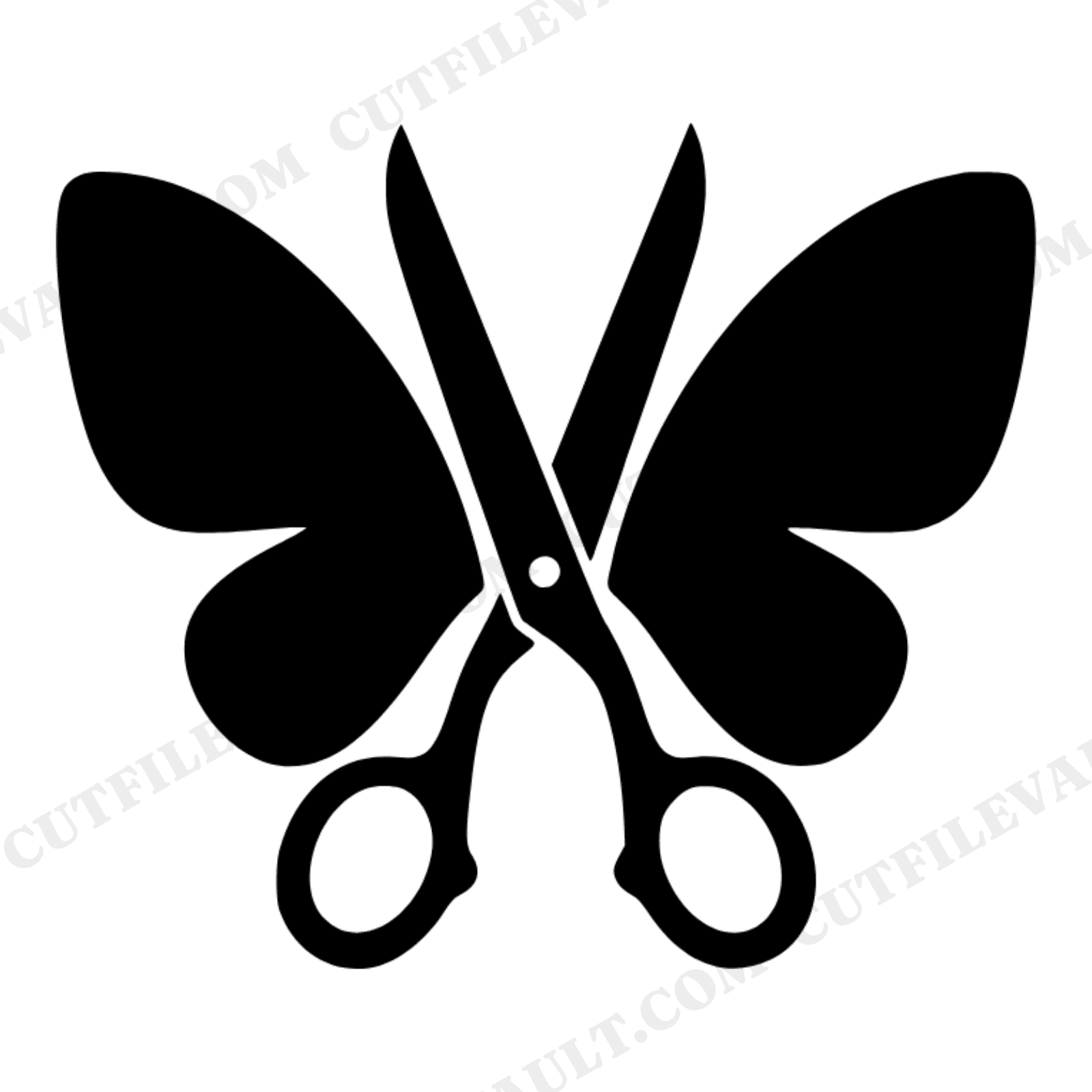 Butterfly Scissors SVG PNG Folk Art Back to School Cut File for Cricut Teacher Craft Design, view 1