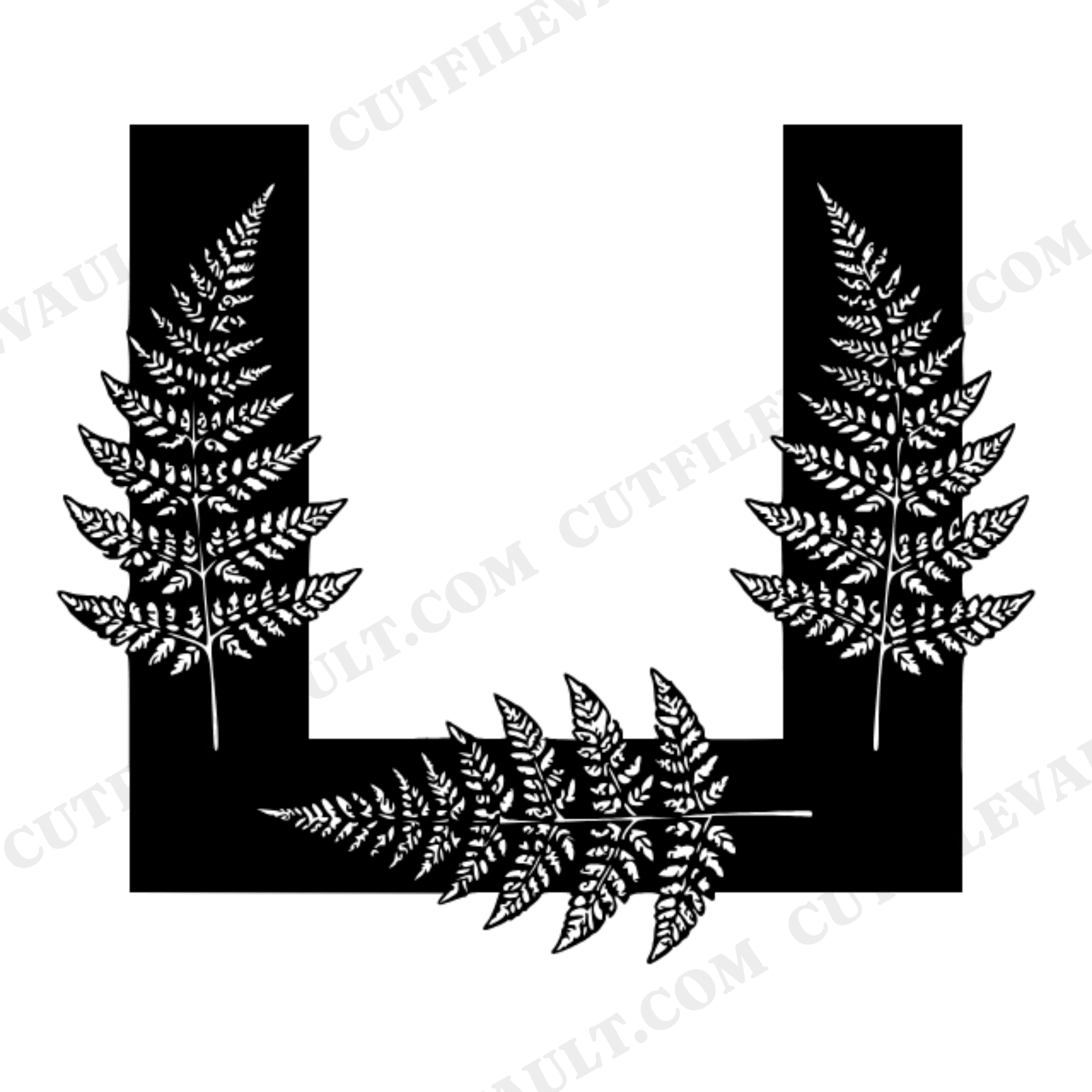 Carpenter Square Botanical Fern SVG PNG, Labor Day Herbarium Line Art, Scandinavian Craft Tool Design, view 1