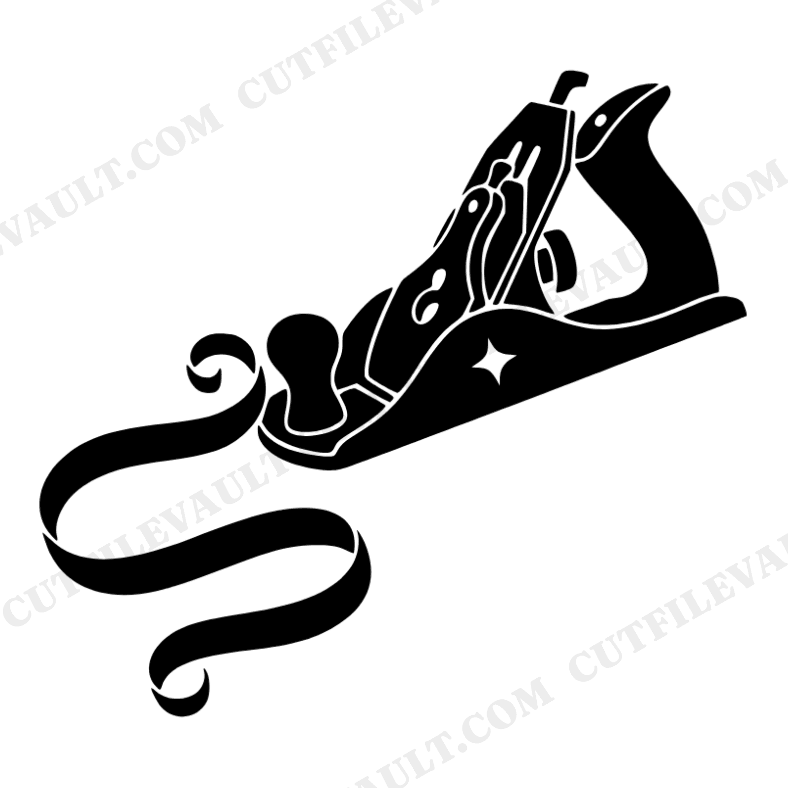 Celestial Carpenter Hand Plane SVG PNG, Mystical Woodworking Tool Cut File, Labor Day Craft Design, view 1