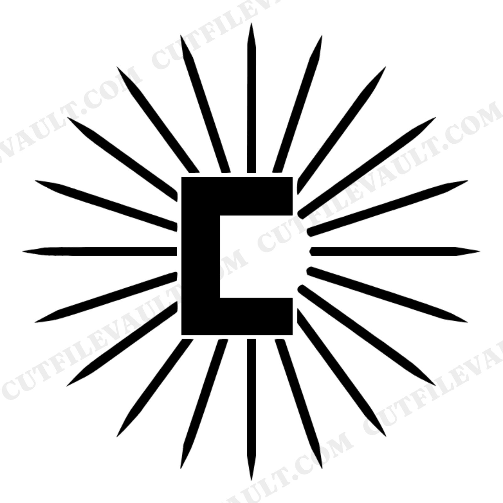 Celestial Carpenter Square Pencil Sunburst SVG PNG, Back to School Mystical Craftsman Design Cut File, view 1