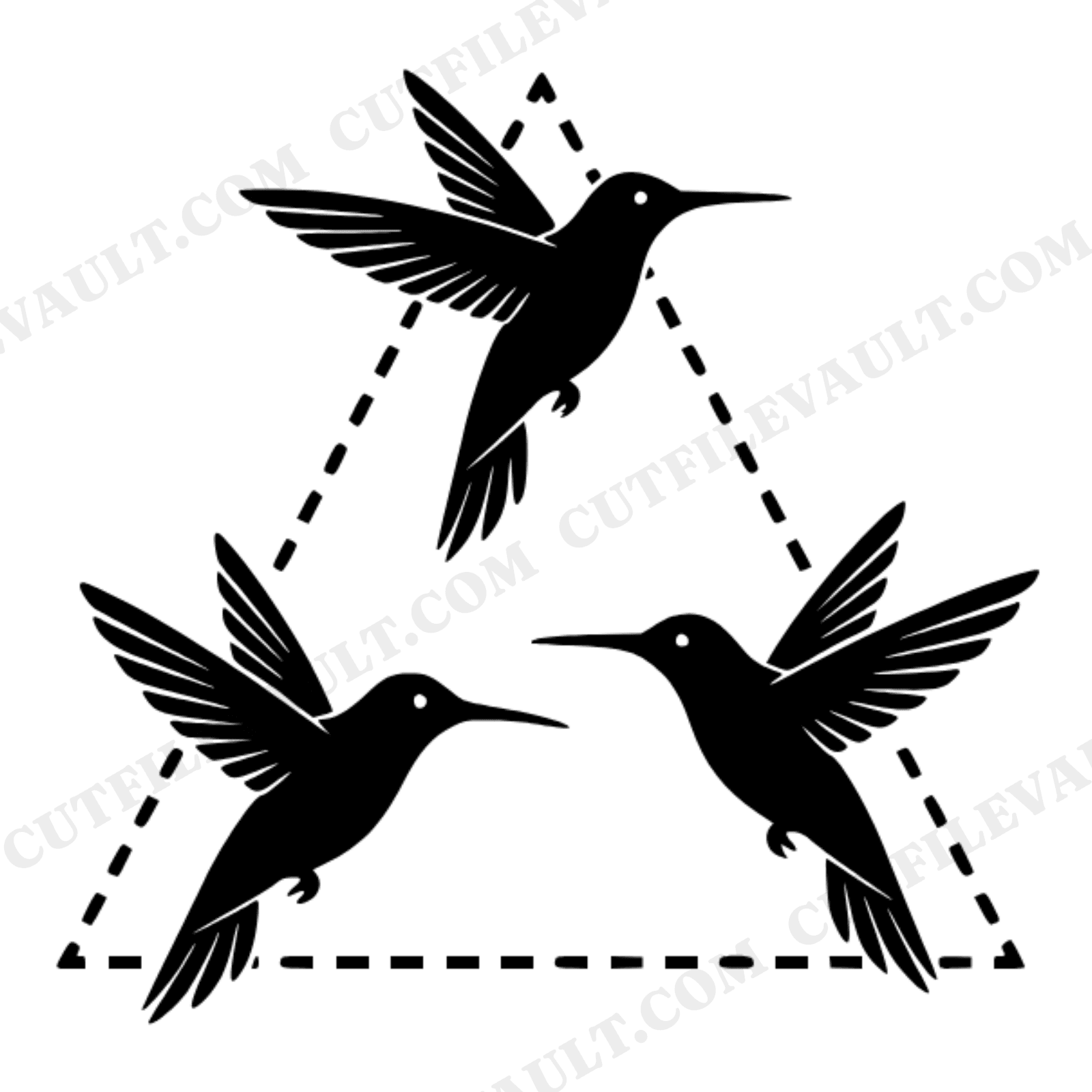 Celestial Hummingbird Constellation SVG PNG, Vintage Botanical Star Pattern Cut File, view 1