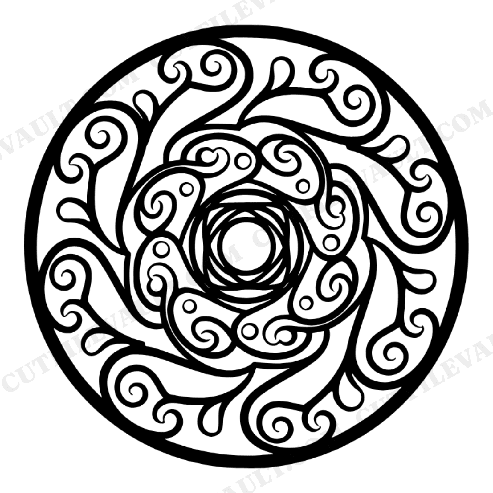 Celestial Ice Cream Mandala SVG PNG Top View, Mystical Dessert Cut File, National Ice Cream Day Design, view 1