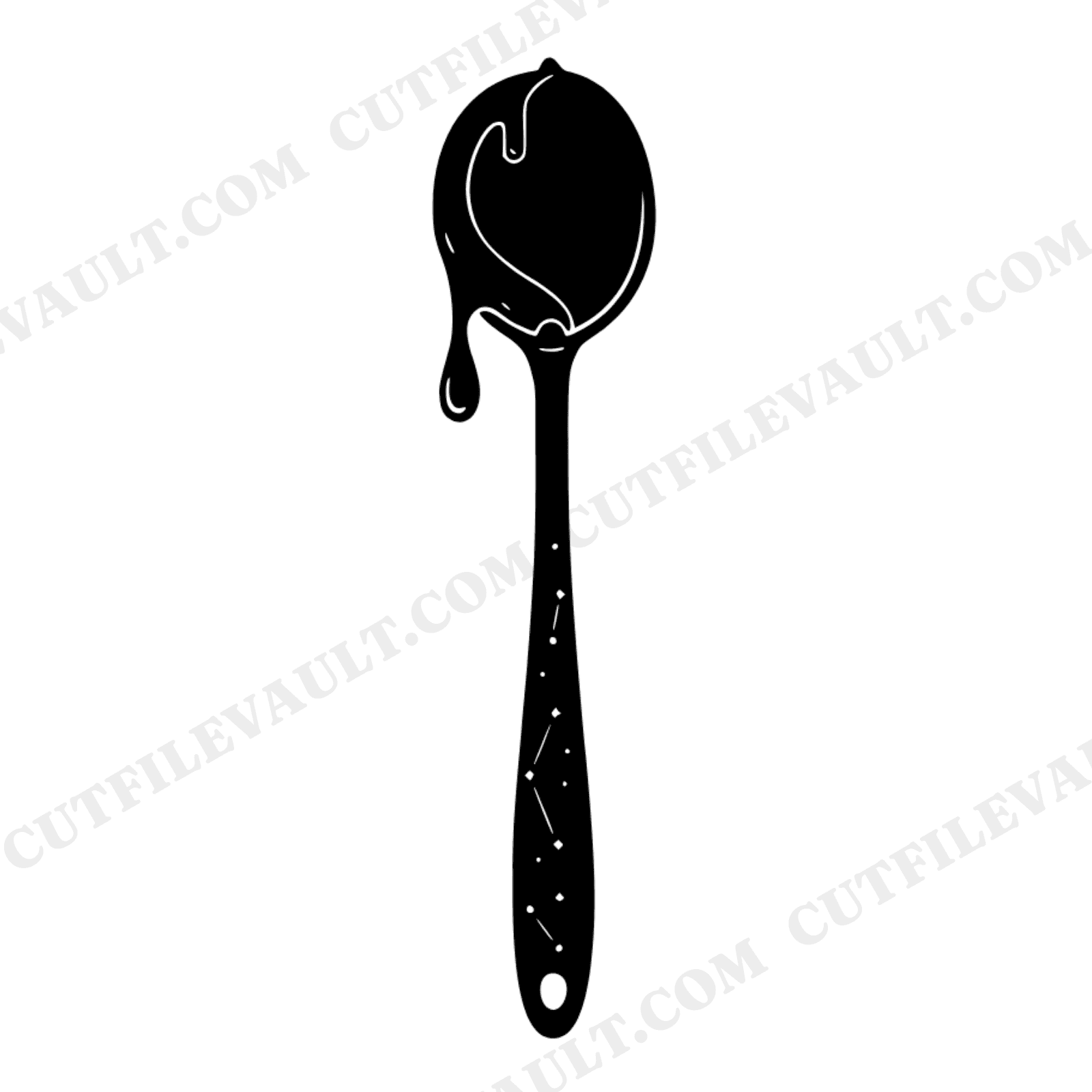 Celestial Ice Cream Scoop SVG PNG, Mystical Moon Drip Kitchen Cut File, Summer Decor Cricut Design, view 1