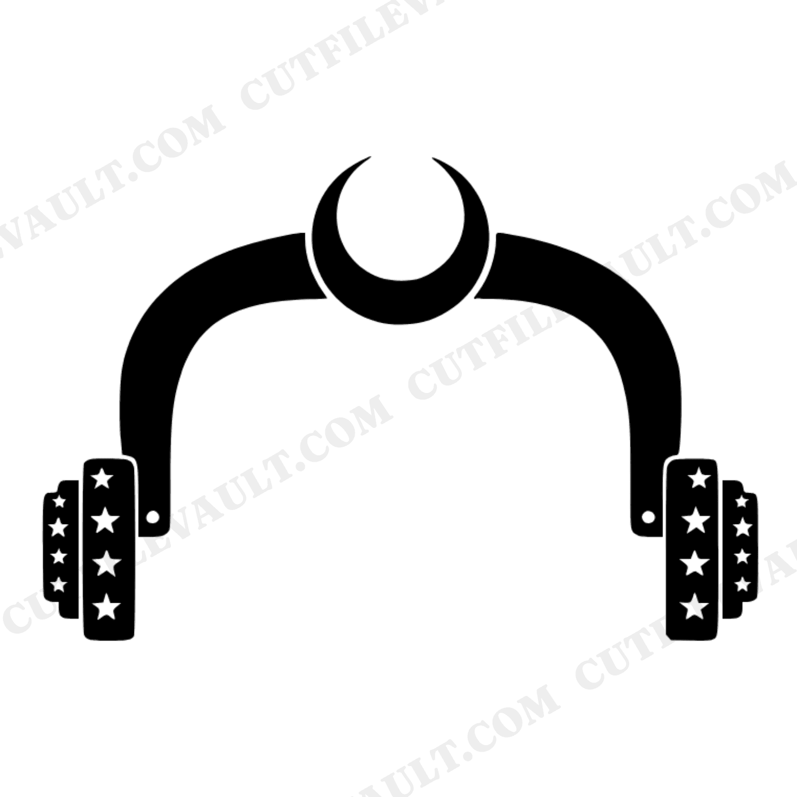 Celestial Lunchbox Handle SVG PNG, Moon Clasp Cut File, Back to School Mystical Design, view 1