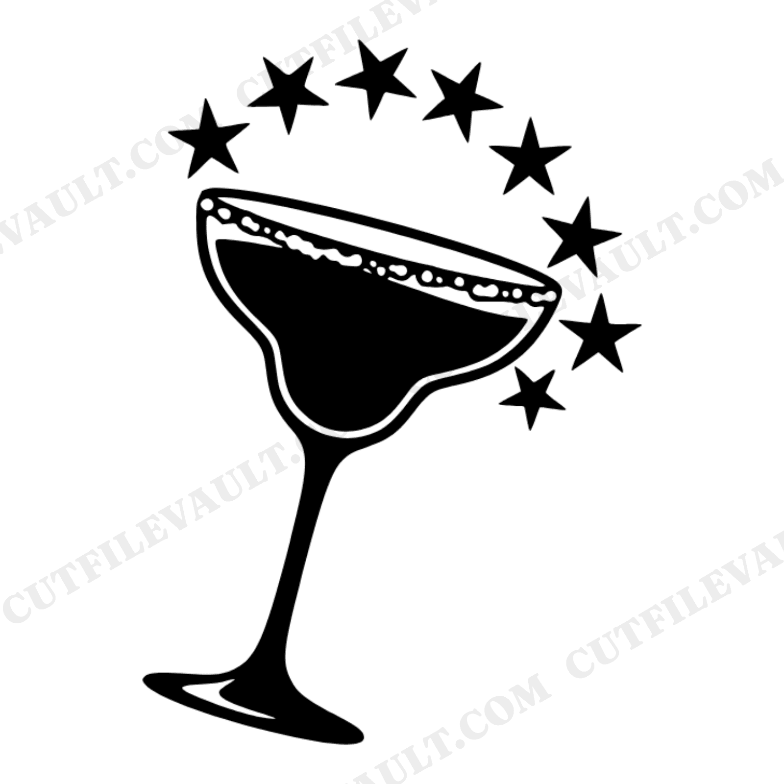 Celestial Margarita SVG PNG, Crescent Moon Margarita Glass, Cinco de Mayo SVG, Mexican Party Decor, view 1