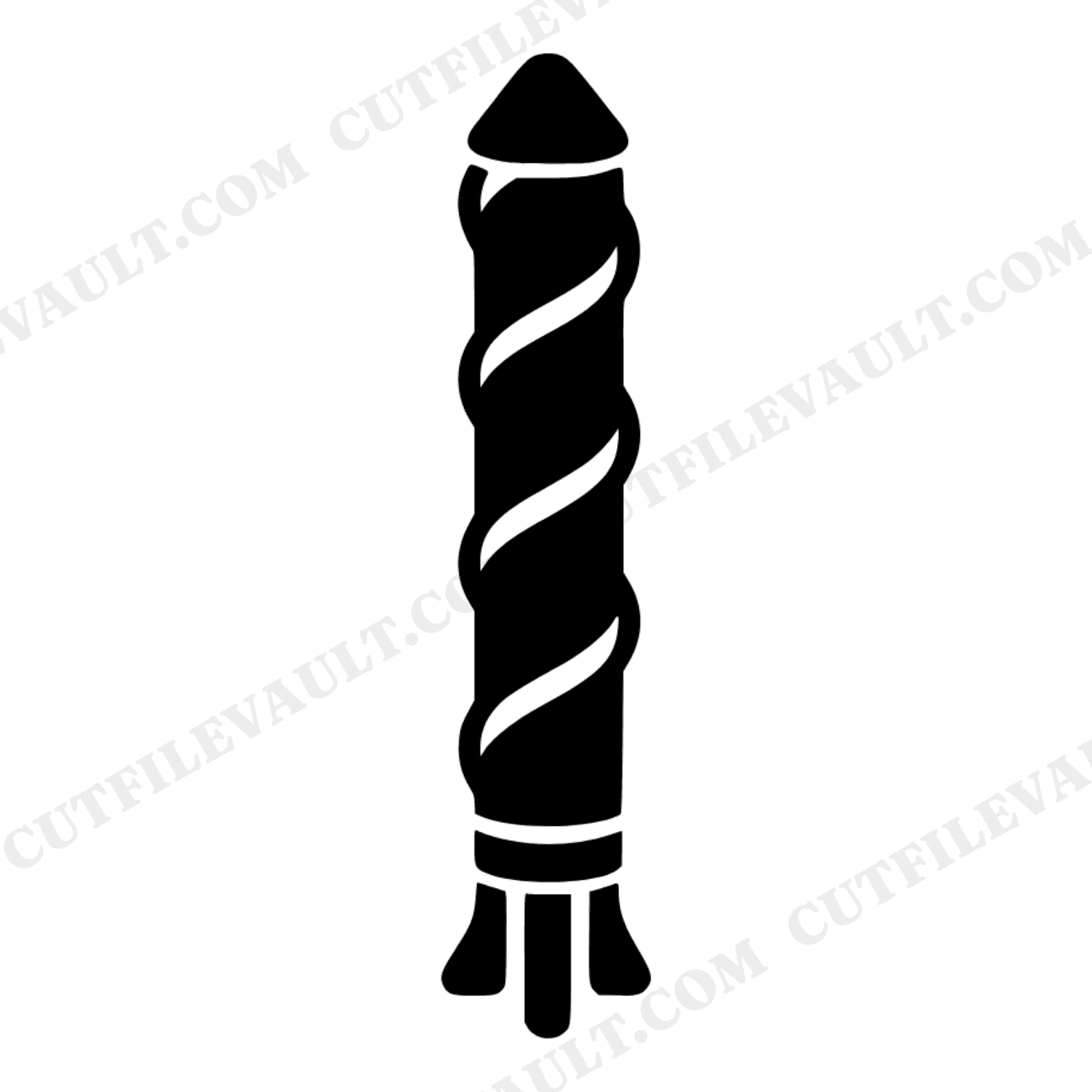 Celestial Roman Candle Firework SVG PNG, Fourth of July Spiral Fuse Vintage Americana Cut File, view 1