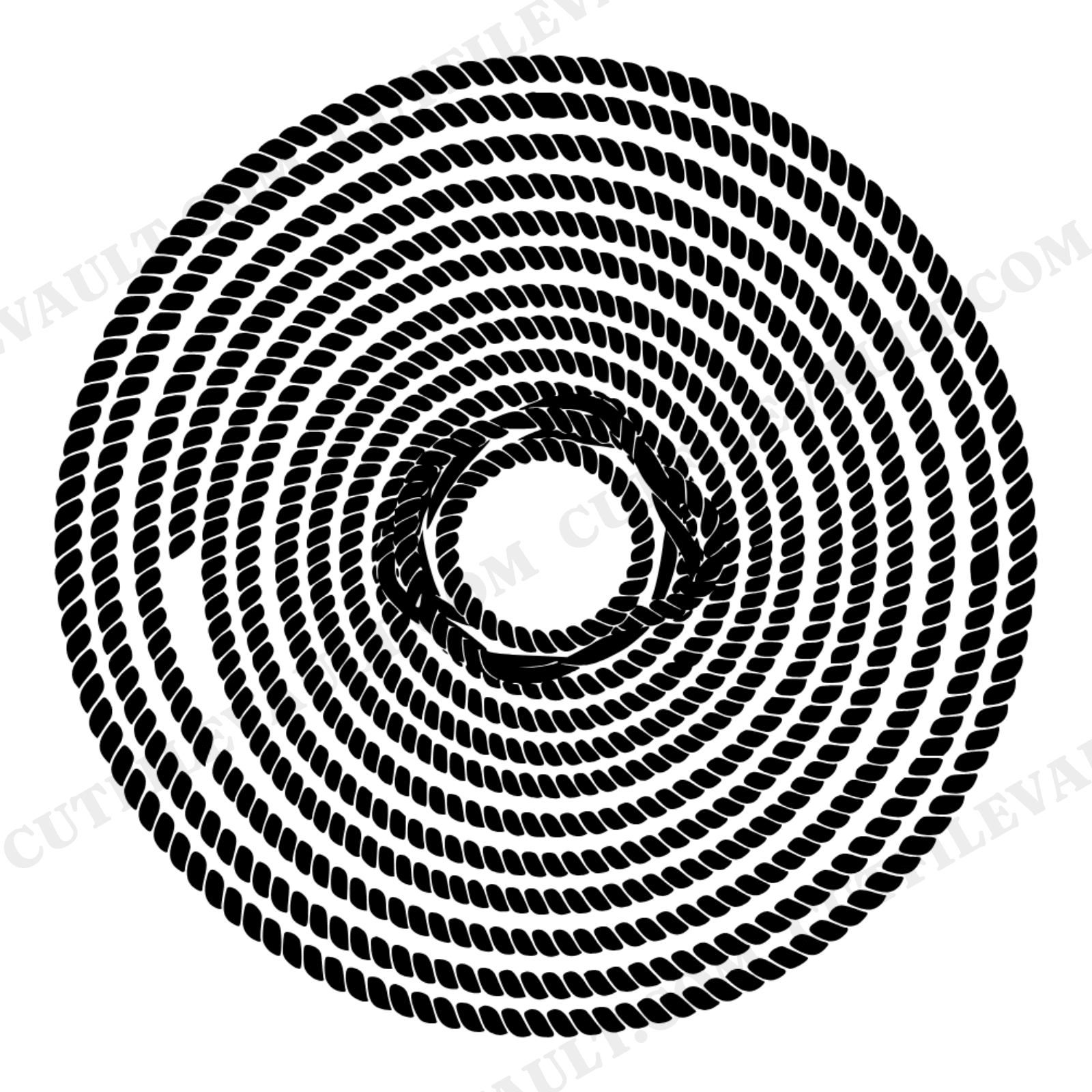 Celestial Rope Coil SVG PNG Labor Day Tire Swing Spiral Mystical Summer Nostalgic Cut File, view 1