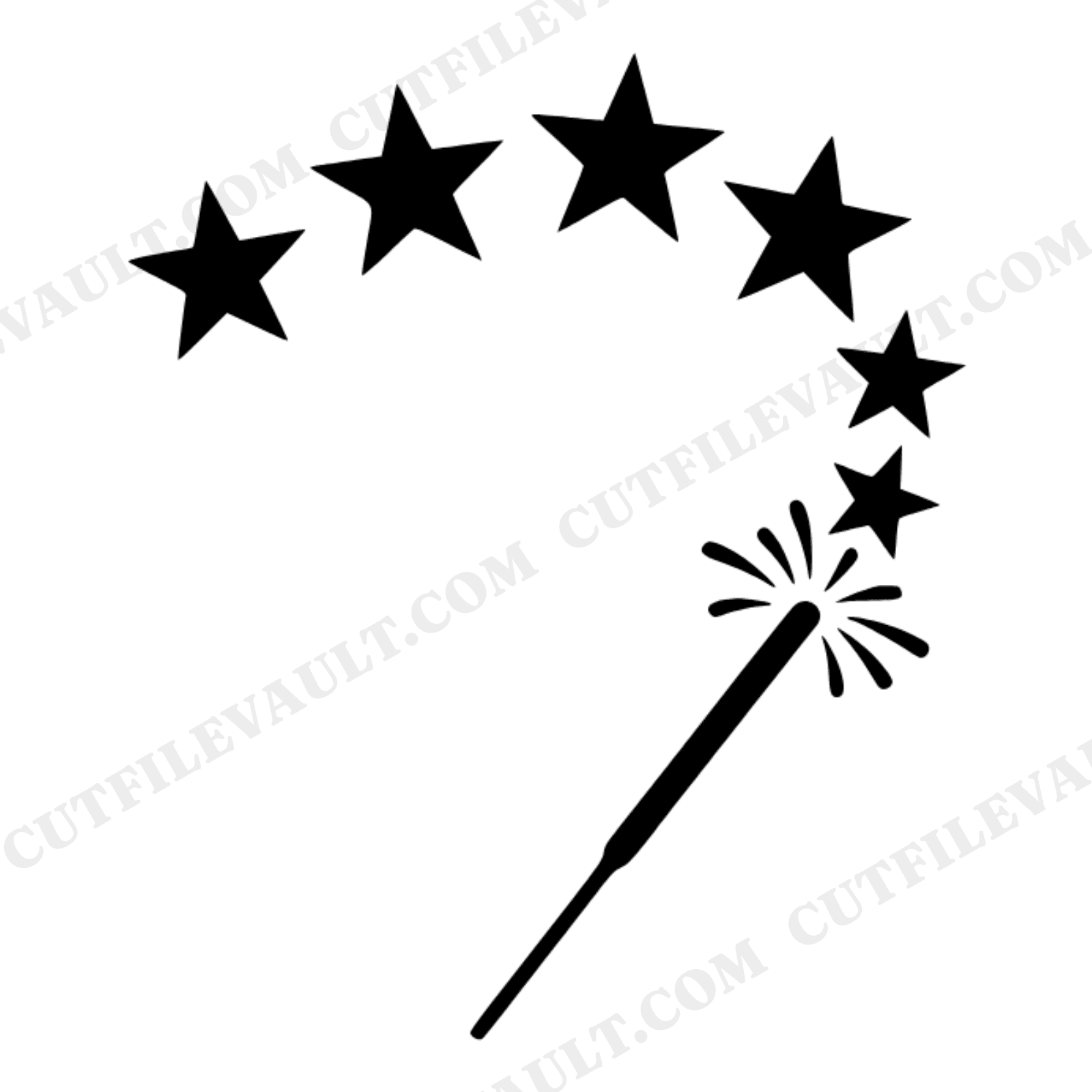 Celestial Sparkler SVG PNG, 4th of July Star Constellation Cut File, Patriotic Firework Design, view 1