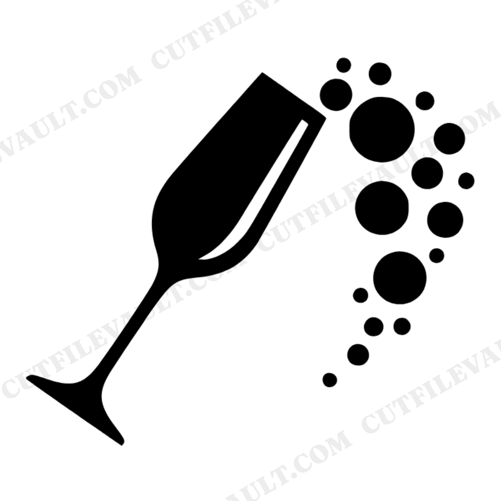 Champagne Toast SVG PNG, Mid Century Modern Retro Wedding Celebration Cut File for Cricut, view 1