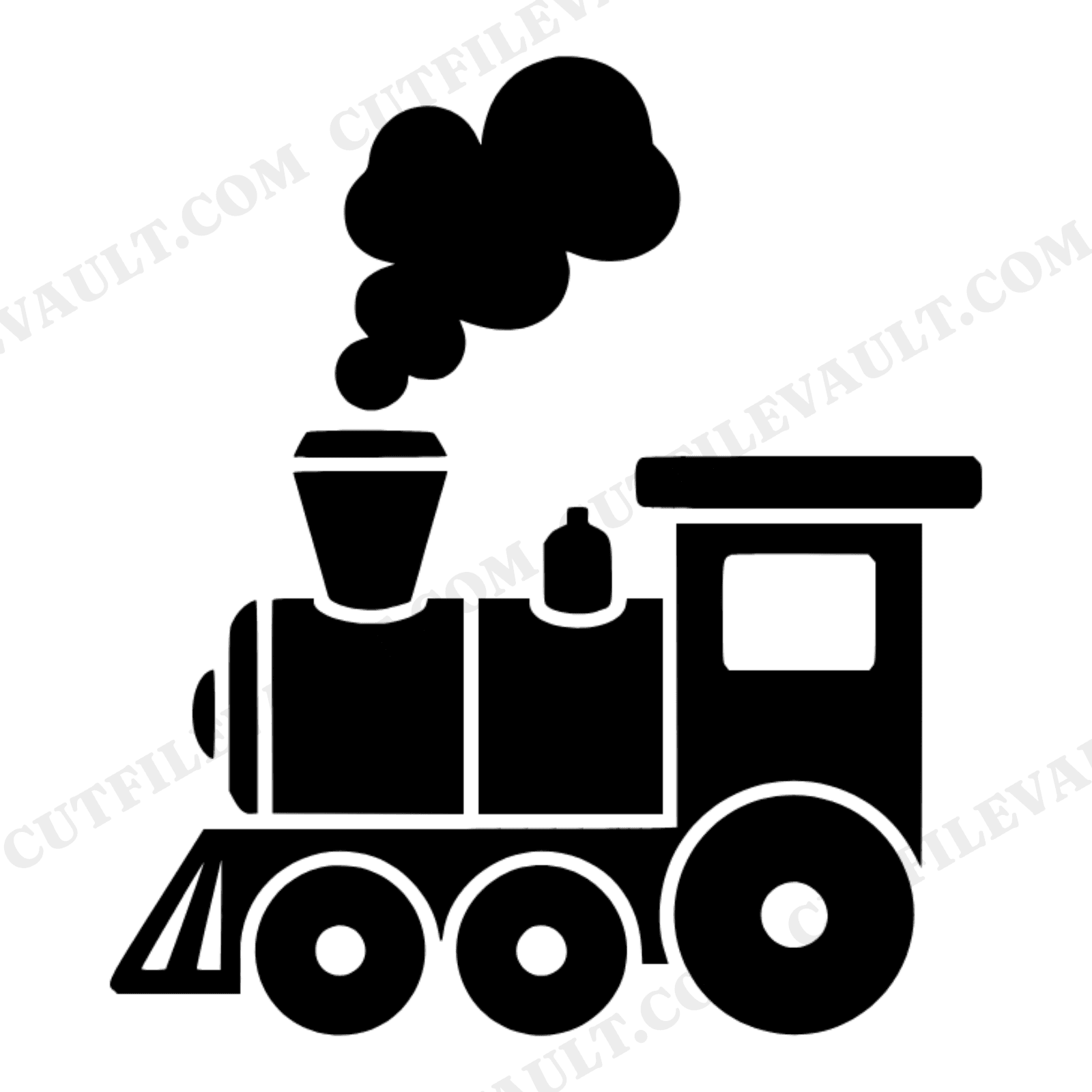 Christmas Toy Train Engine SVG PNG, Scandinavian Line Art, Holiday Nursery Decor Cut File, view 1