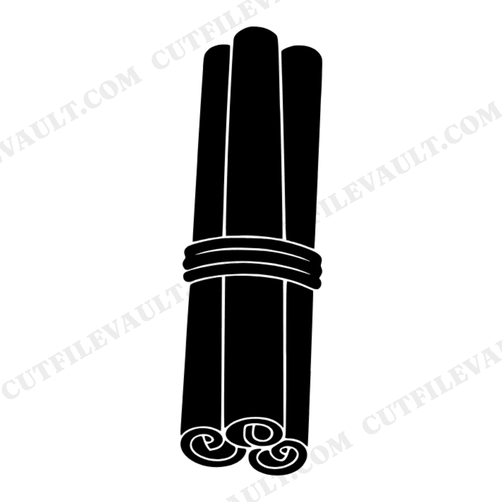 Cinnamon Stick Bundle SVG PNG, Boho Fall Autumn Decor Cut File, Rustic Twine Wrap Minimalist Design, view 1