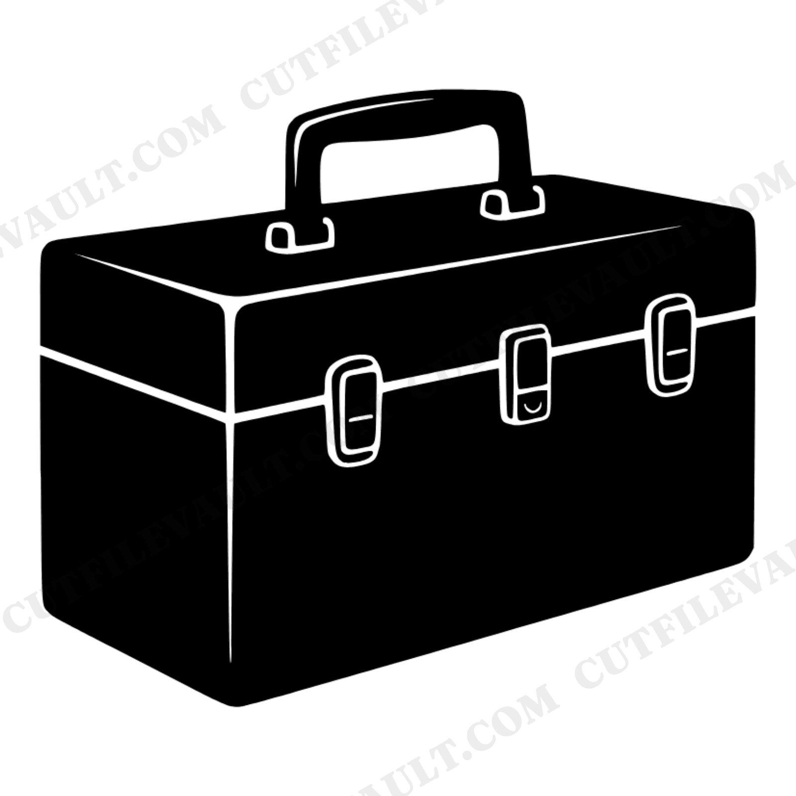 Classic Toolbox SVG PNG Father's Day Cut File Vintage Tool Box Silhouette Dad Gift Craft Design, view 1