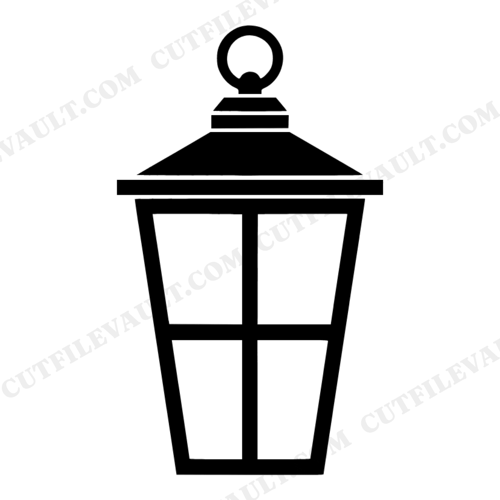 Colonial Lantern SVG PNG, Geometric Stained Glass Patriotic Cut File, Fourth of July SVG Design, view 1