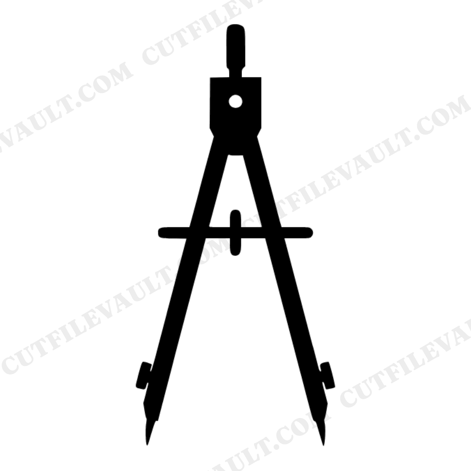 Drafting Compass SVG PNG Teacher Appreciation Day Cut File Silhouette Line Art Classroom Decor, view 1