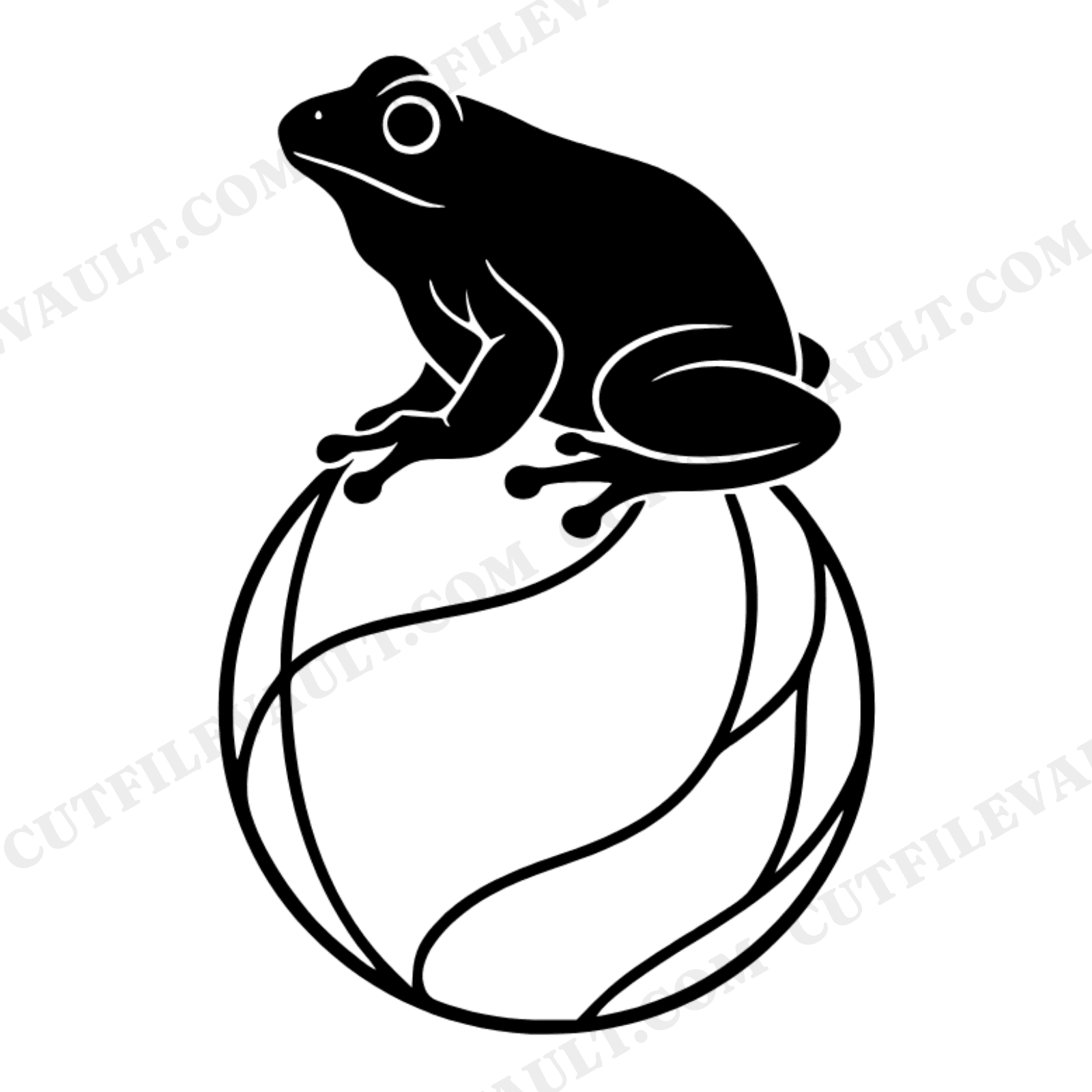 Earth Day Tree Frog on Globe SVG PNG, Eco Friendly Silhouette Cut File, Environmental Awareness Design, view 1