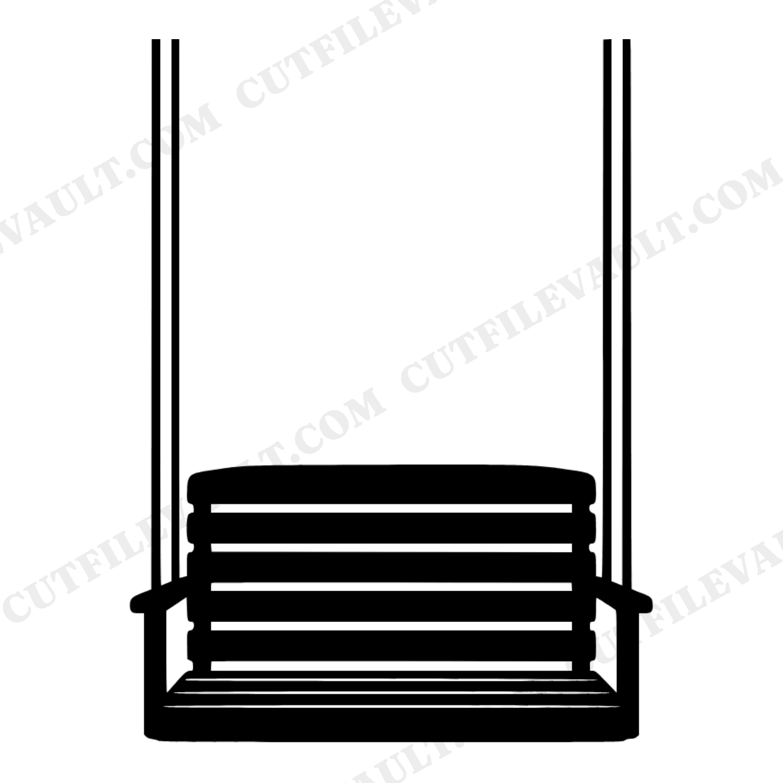 Farmhouse Porch Swing SVG PNG, Vintage Rope Swing Silhouette, Labor Day Cut File, Autumn Decor, view 1