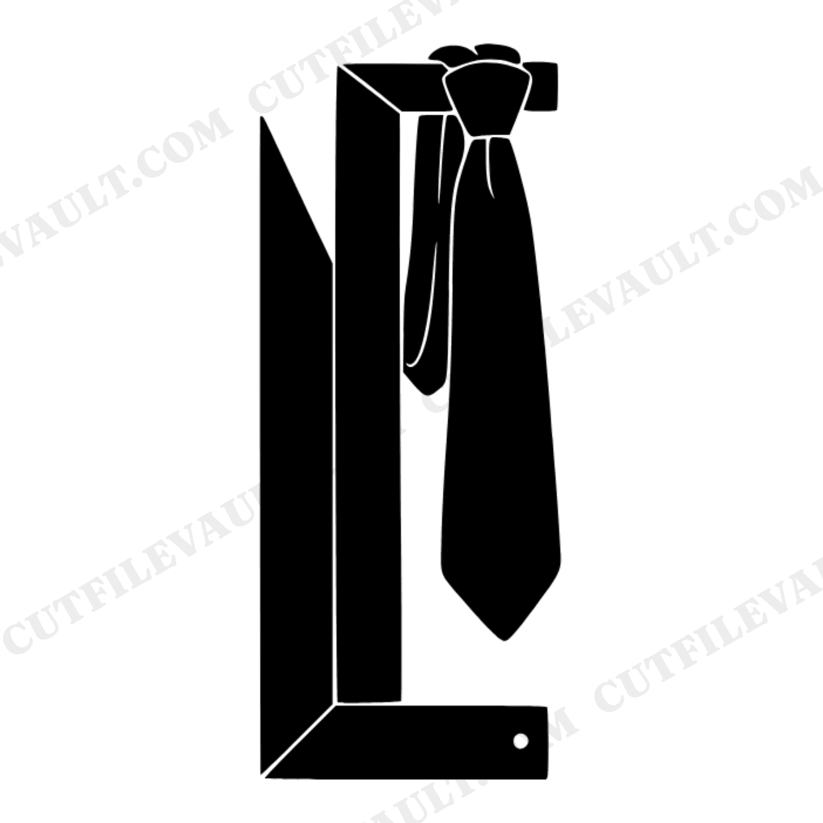 Father's Day Carpenter Square Necktie SVG PNG, Boho Dad Tool Cut File, Workshop Craft Design, view 1