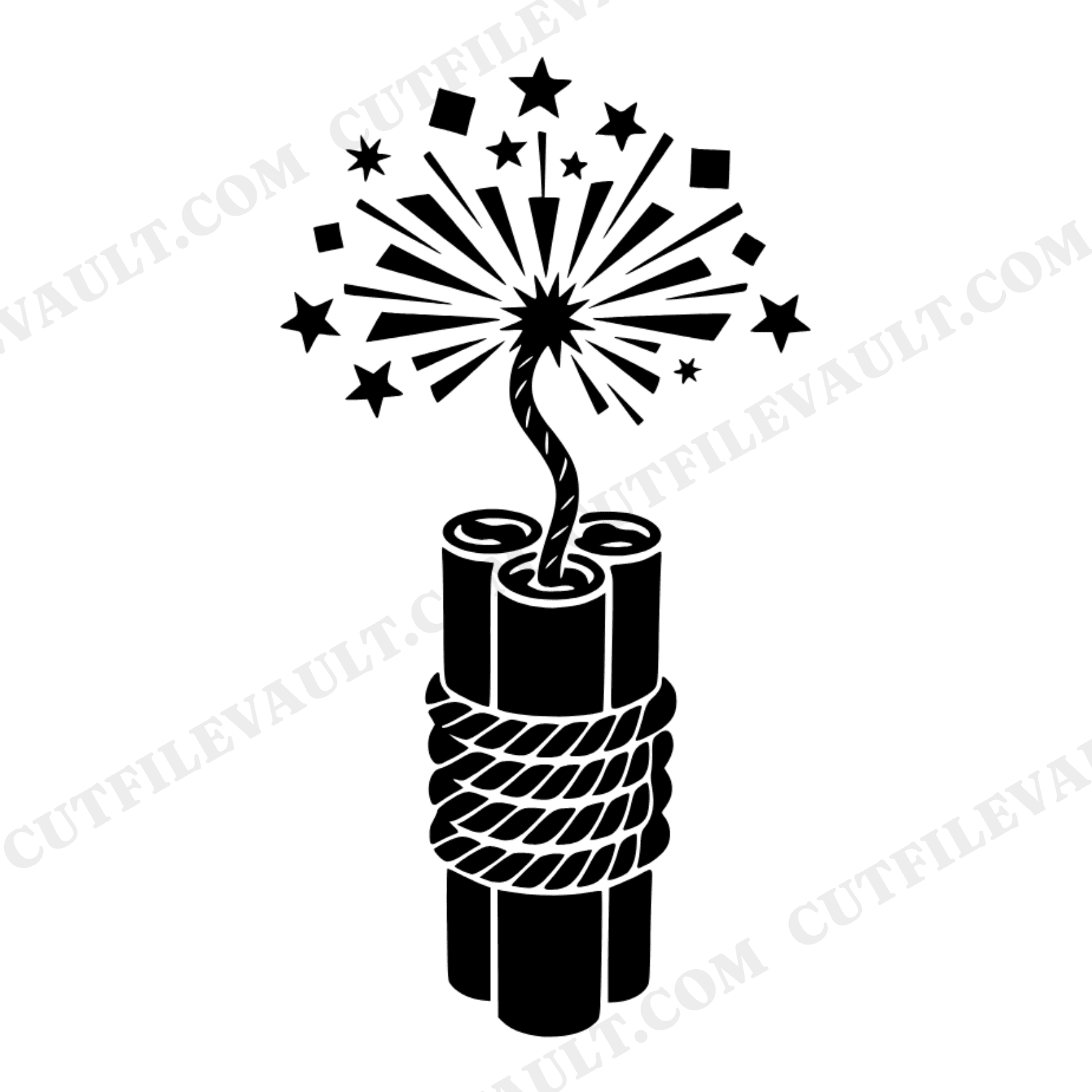 Firecracker Bundle SVG PNG, Vintage Fourth of July Stars Cut File, Patriotic Celebration Design, view 1