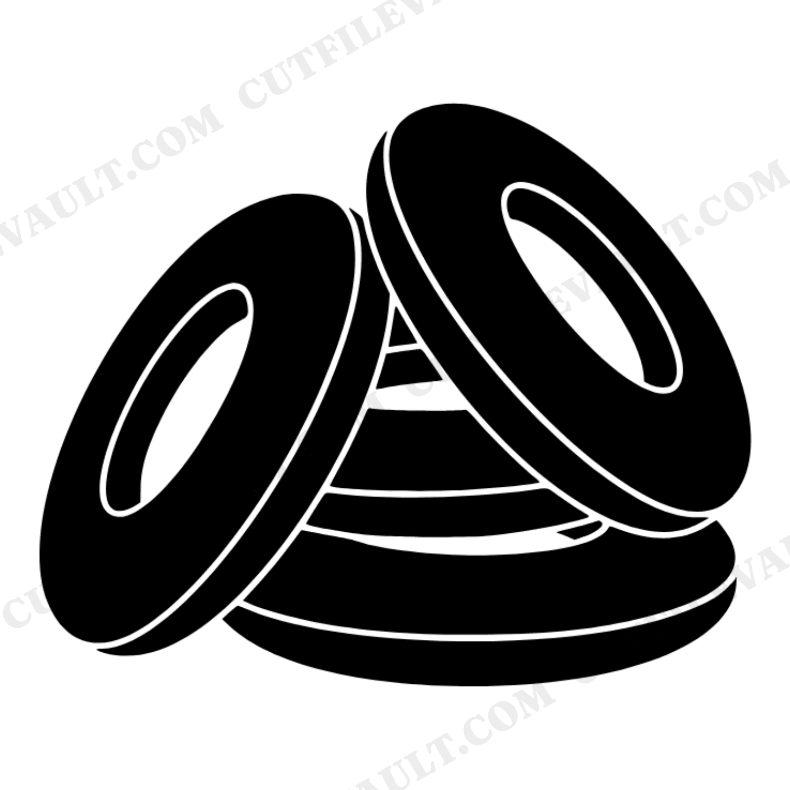 First Day of Summer Inner Tube Stack SVG PNG, Pool Float Silhouette Cut File, Kawaii Summer Design, view 1