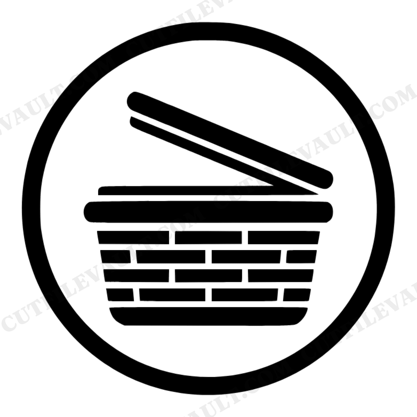 Fishing Creel Basket SVG PNG Father's Day Wax Seal Badge Cut File Vintage Fishing Design, view 1