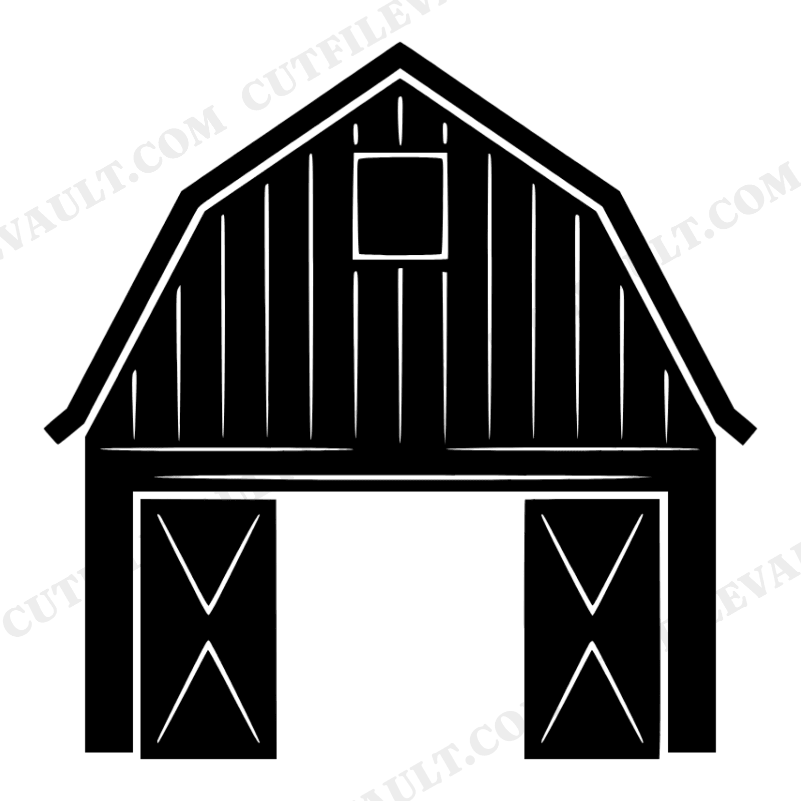 Flag Day Barn Doors SVG PNG Retro Americana Farmhouse Cut File Patriotic Layered Design, view 1