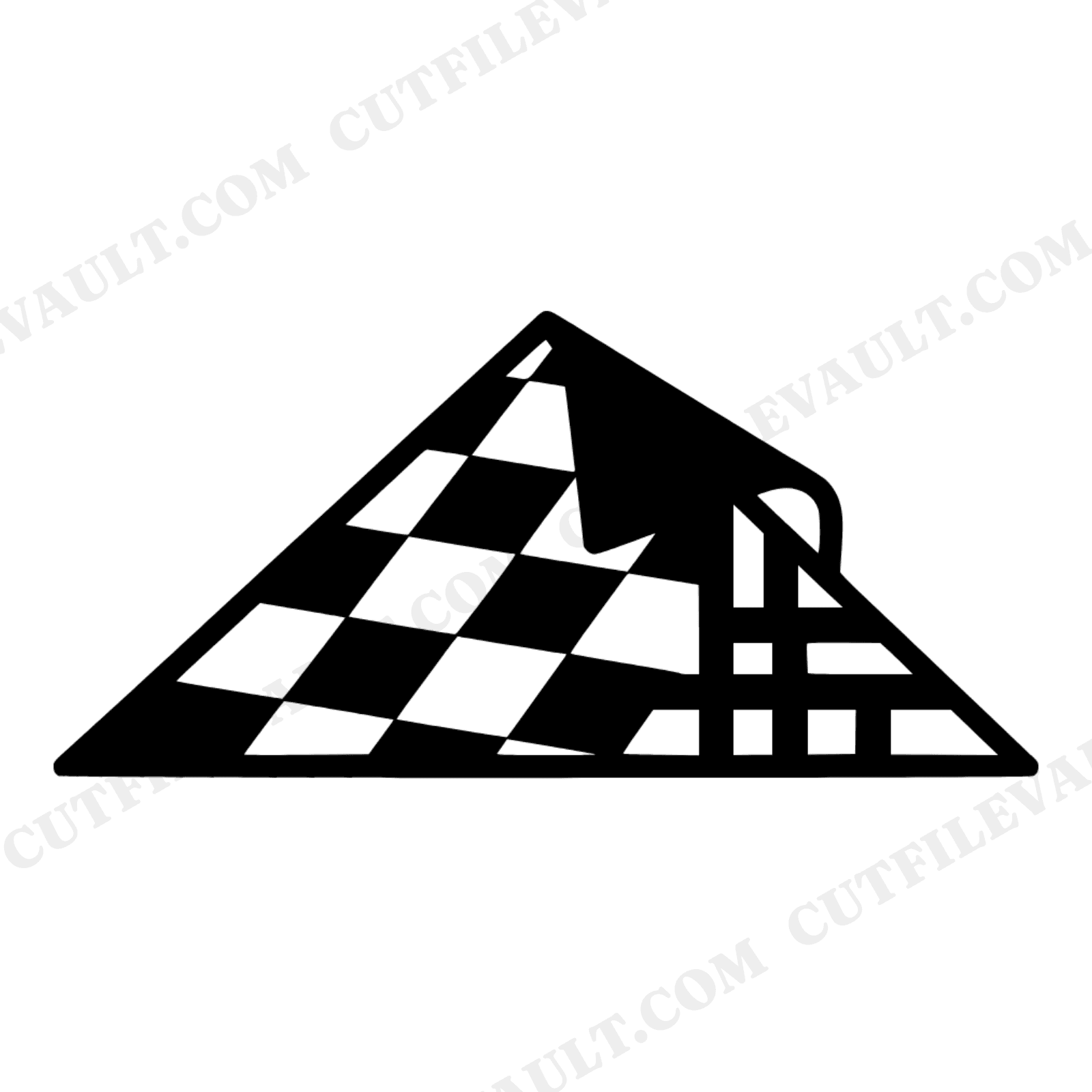 Folded Picnic Blanket SVG PNG, Checkered Blanket Triangle Cut File, Summer Picnic Clipart, Garden Party, view 1