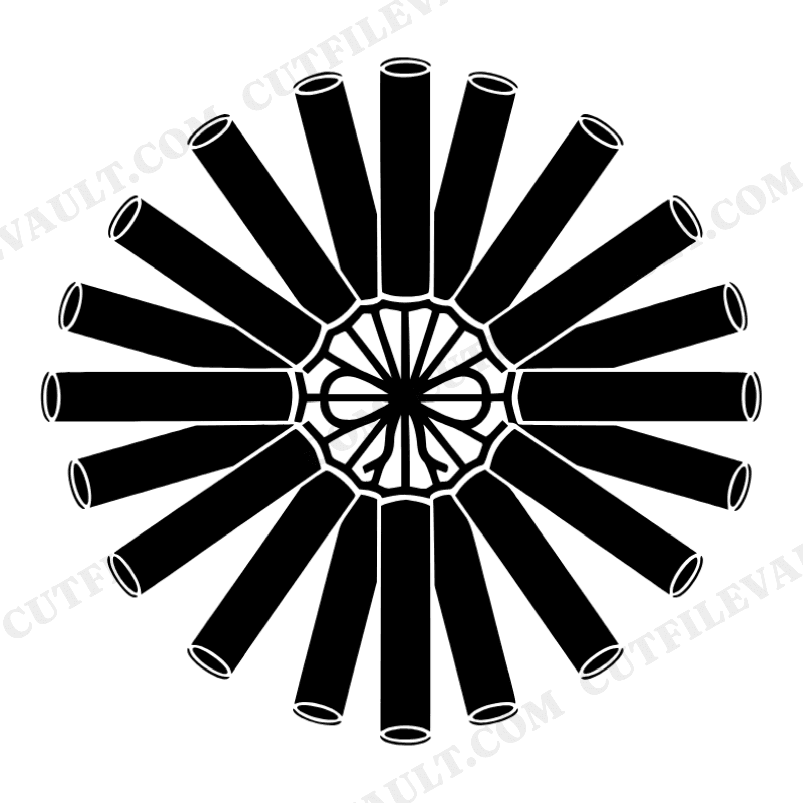 Folk Art Firecracker Star SVG PNG Independence Day 4th of July Patriotic Cut File for Cricut, view 1